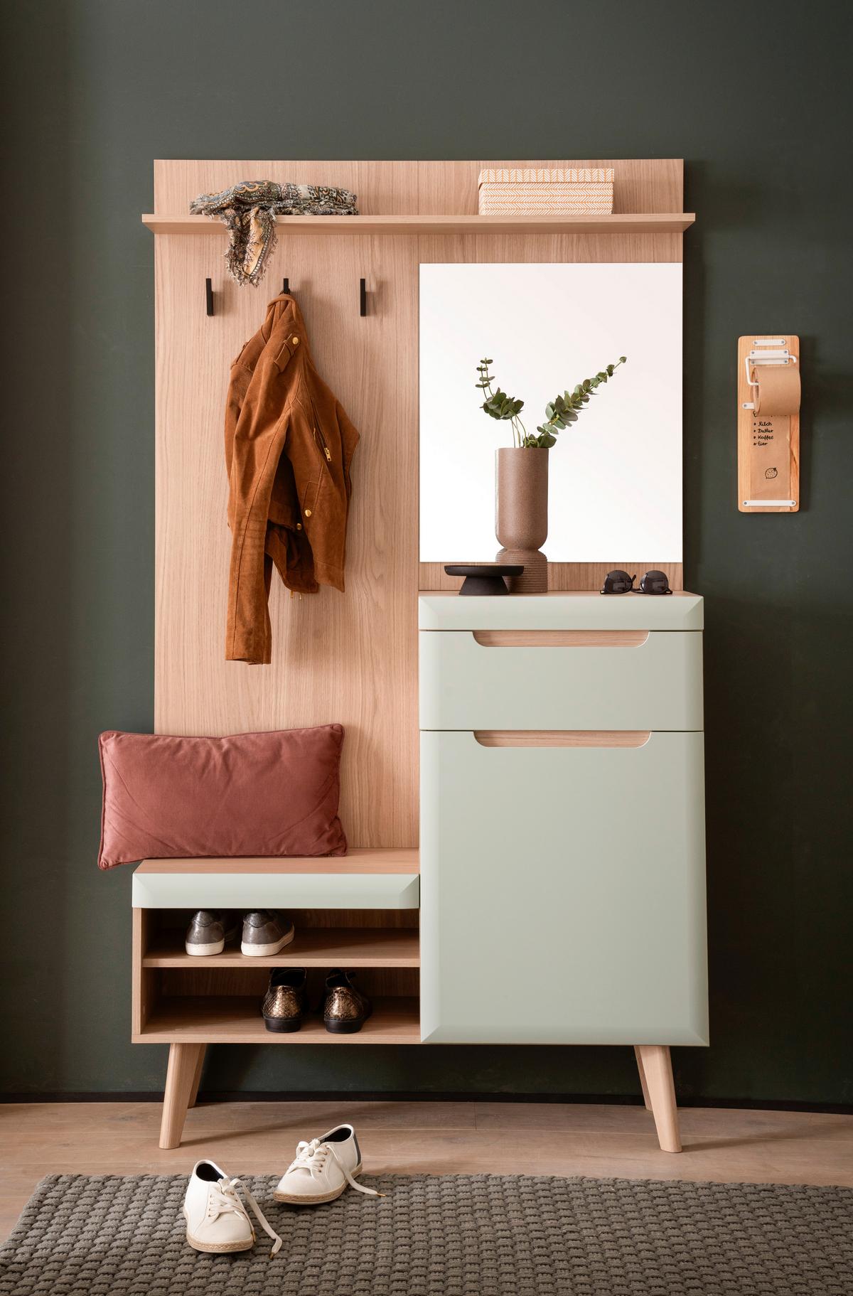 Garderobe Svante Torge Eichefarben B: 107 cm - Eichefarben, Design, Holzwerkstoff (107/197/34cm) - MID.YOU