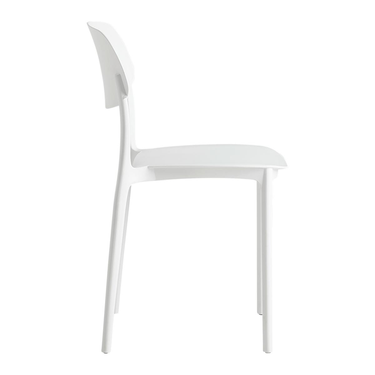 Stohovateľná stolička JIŘÍ *CENOVÝ TRHÁK* biela - biela, Modern, plast (44/78/49cm) - Based