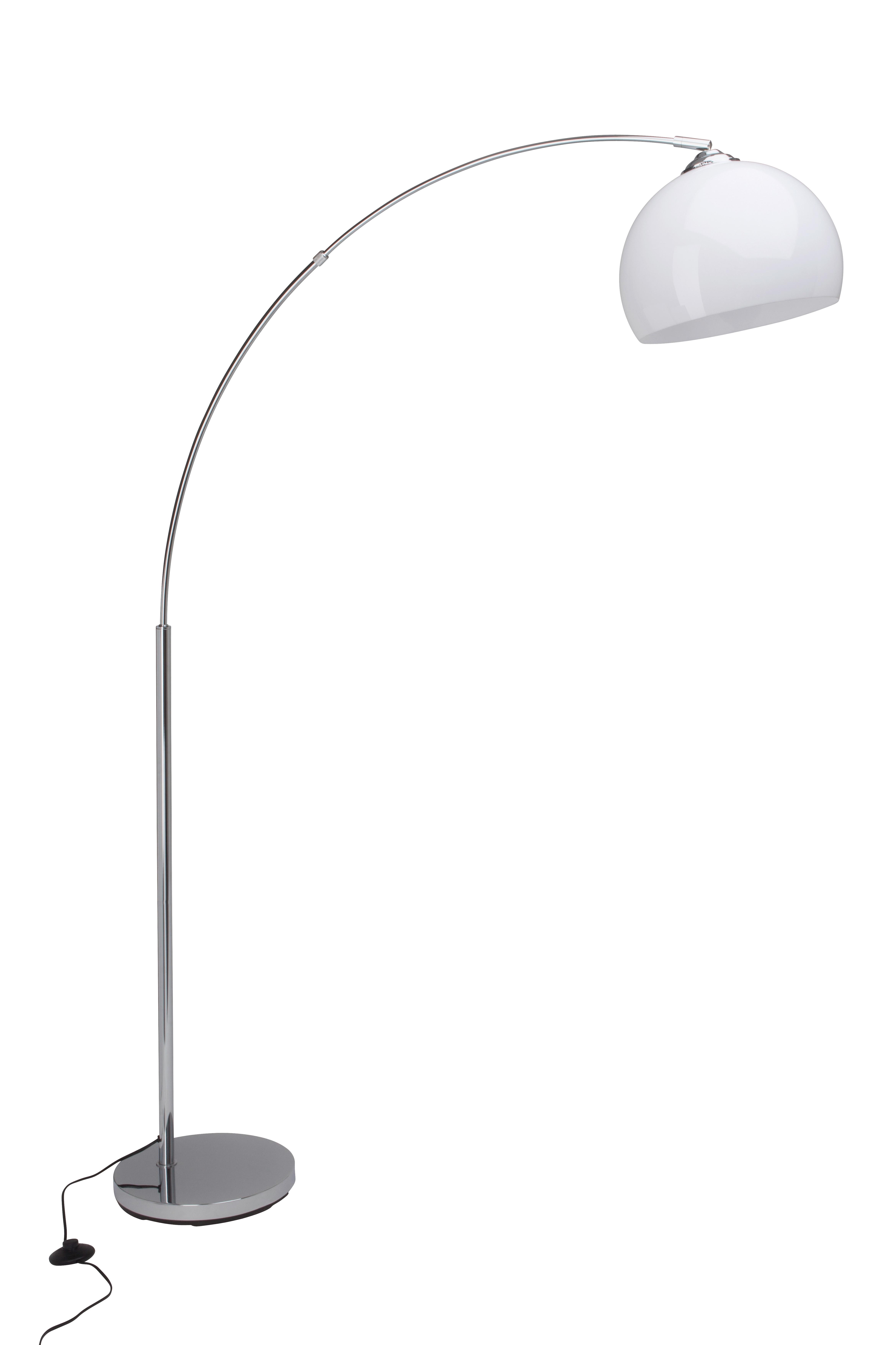 Bogenleuchte 92940/75 Vessa - Chromfarben/Weiß, KONVENTIONELL, Kunststoff/Metall (166/30/122cm) - Brilliant