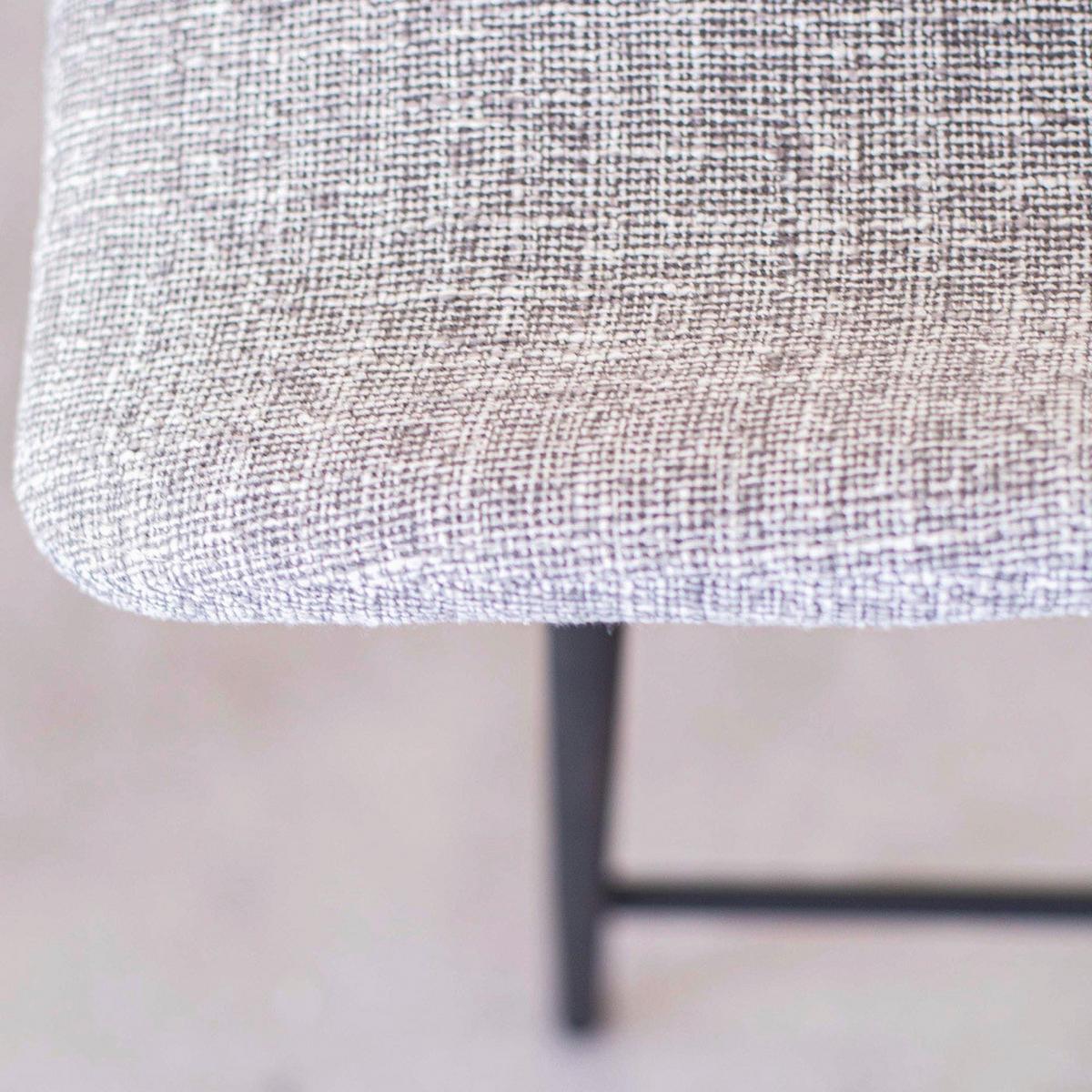 Barhocker-set Barron - Schwarz/Grau, Design, Textil/Metall (47/99/55cm)