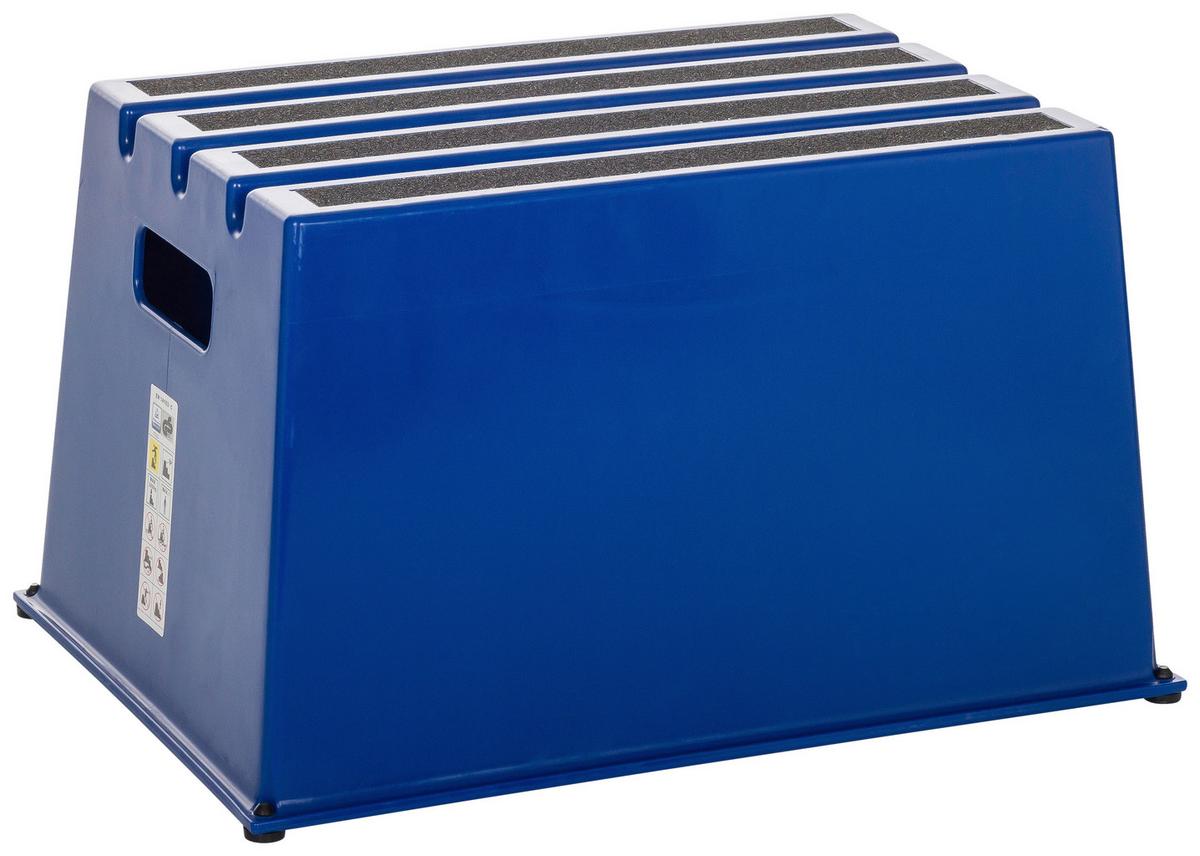 Tritthocker Tio-E1 - Blau, Basics, Kunststoff (52,5/31/37,5cm) - MID.YOU