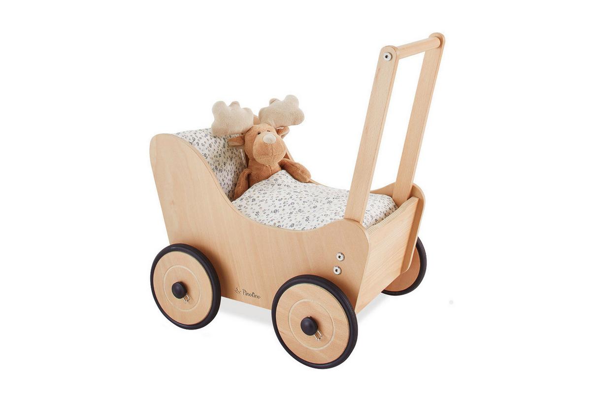 Bettwäsche für Puppenwagen mit Blumendruck - Multicolor, Basics, Textil (48/23/1cm) - Pinolino