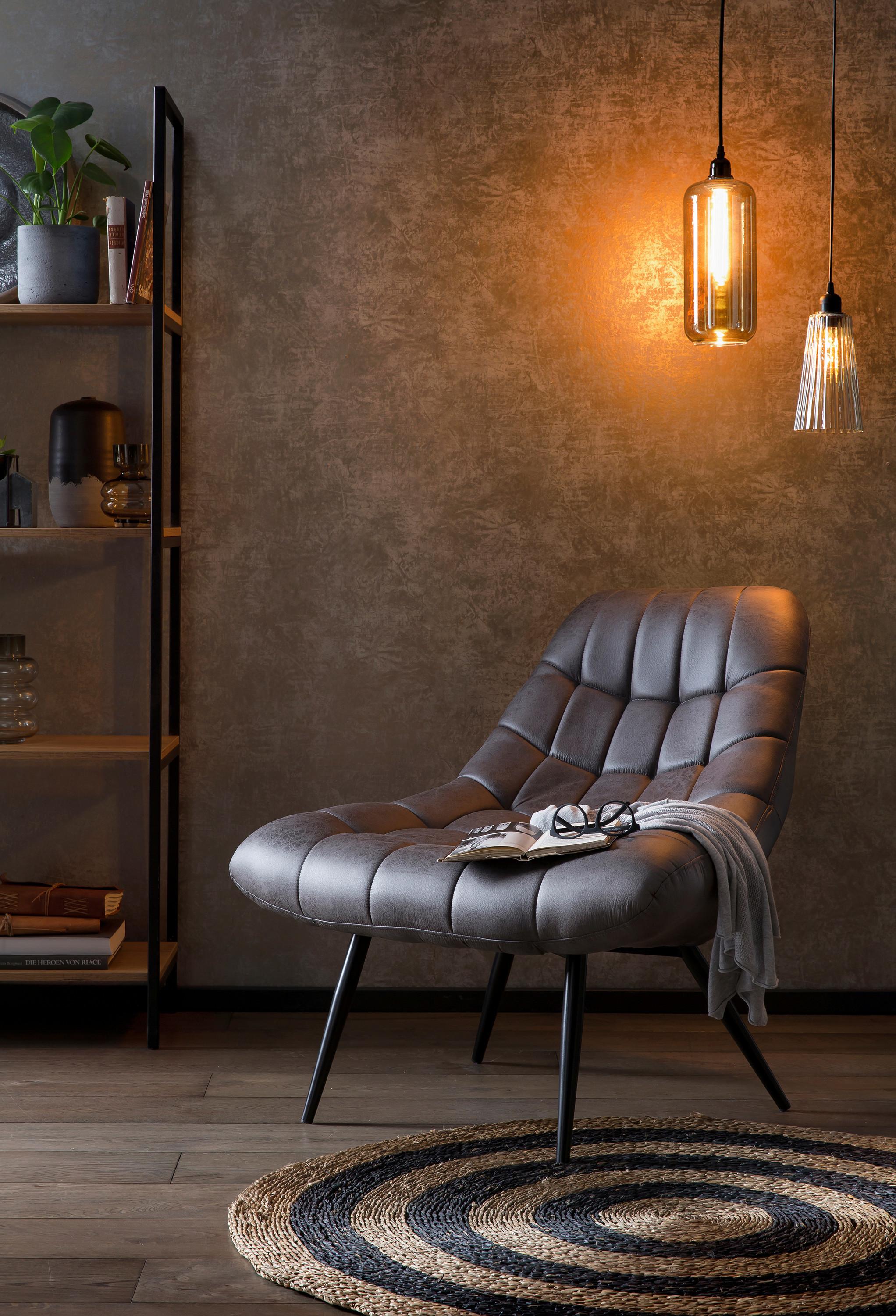 Xxl-sessel Dunkelbraun B: 76 Cm - Dunkelbraun/Schwarz, MODERN, Textil (76/85,6/85,6cm) - Livetastic