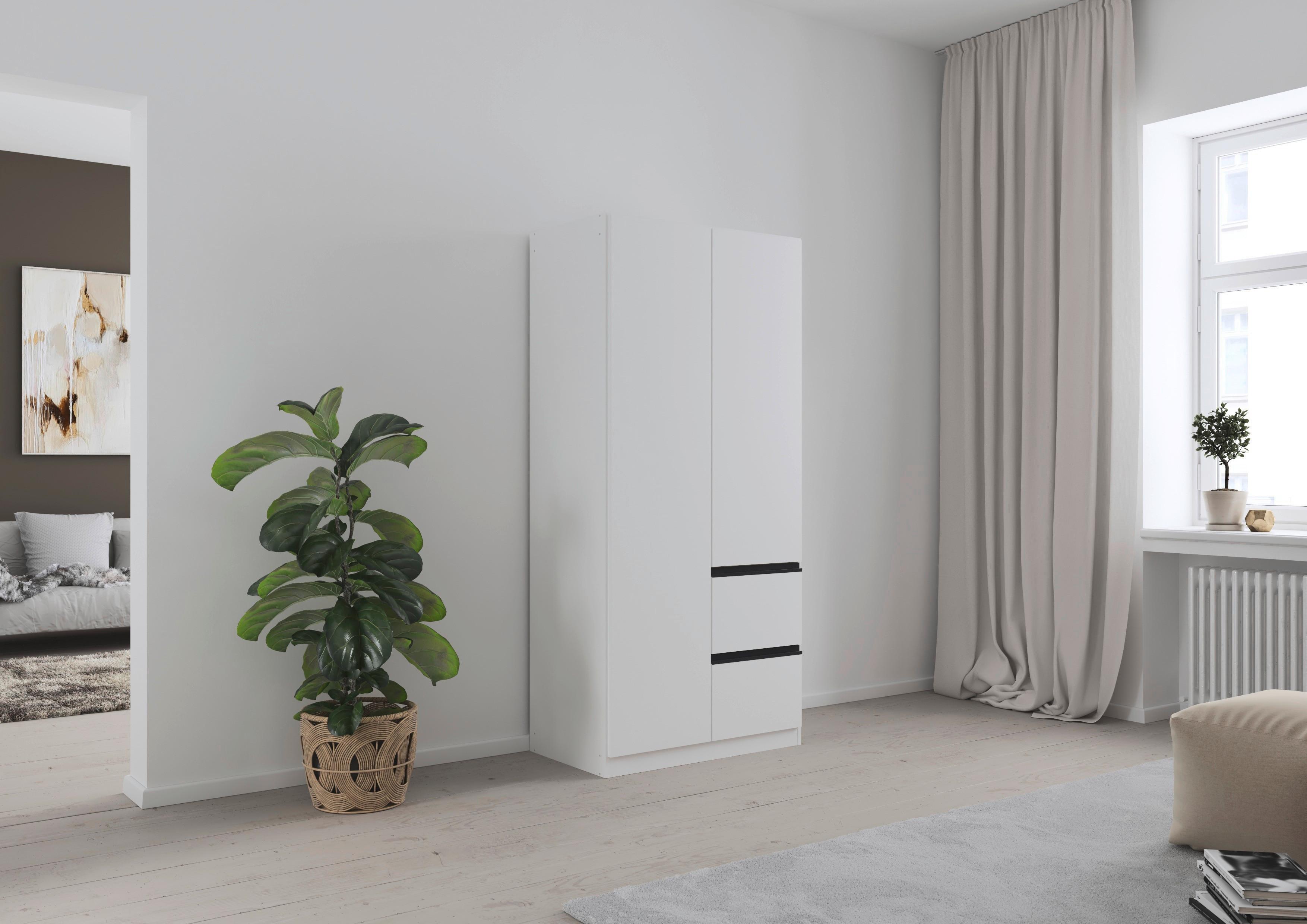 Drehtürenschrank Costa Weiß B: 91 cm - Weiß, MODERN, Holzwerkstoff (91/197/54cm) - Rauch Möbel