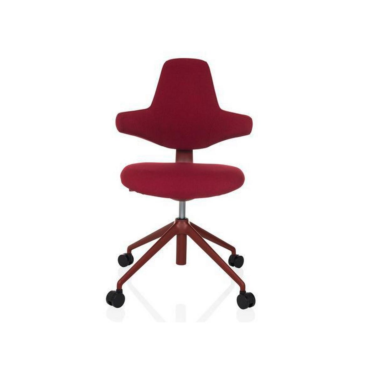 Drehstuhl Paliano Rot B: 58 cm - Rot, MODERN, Kunststoff/Textil (58/87 - 97/57cm) - MID.YOU