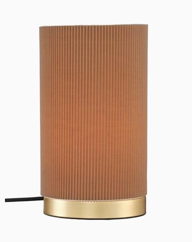 TISCHLEUCHTE 232508 - Goldfarben/Braun, Design, Textil/Metall (25/25cm) - PR Home