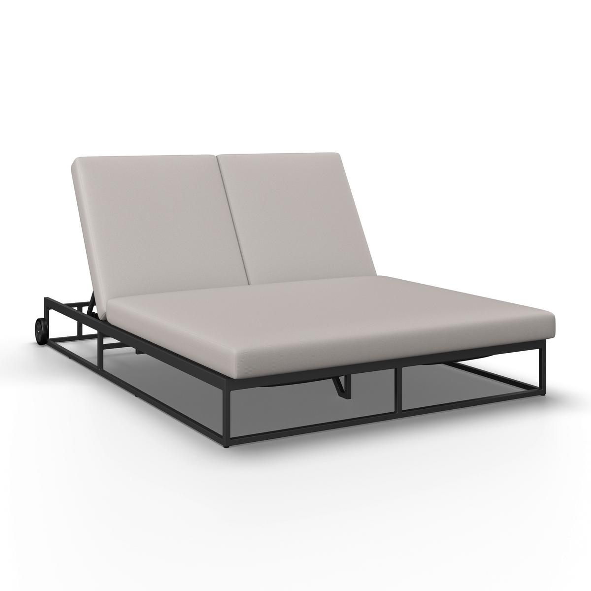 ZAHRADNÍ LEHÁTKO BERRY - světle šedá, Moderní, kov/textil (143/24/200cm) - Bessagi Garden