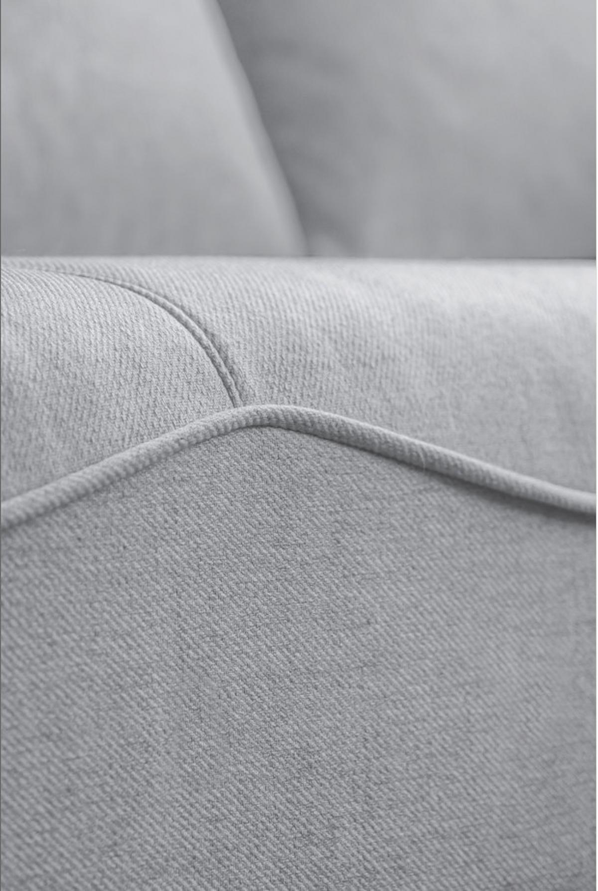 Rohová sedačka HOLLY U, oboustranná, světle šedá - černá/světle šedá, Design, dřevo/textil (158/331/210cm)