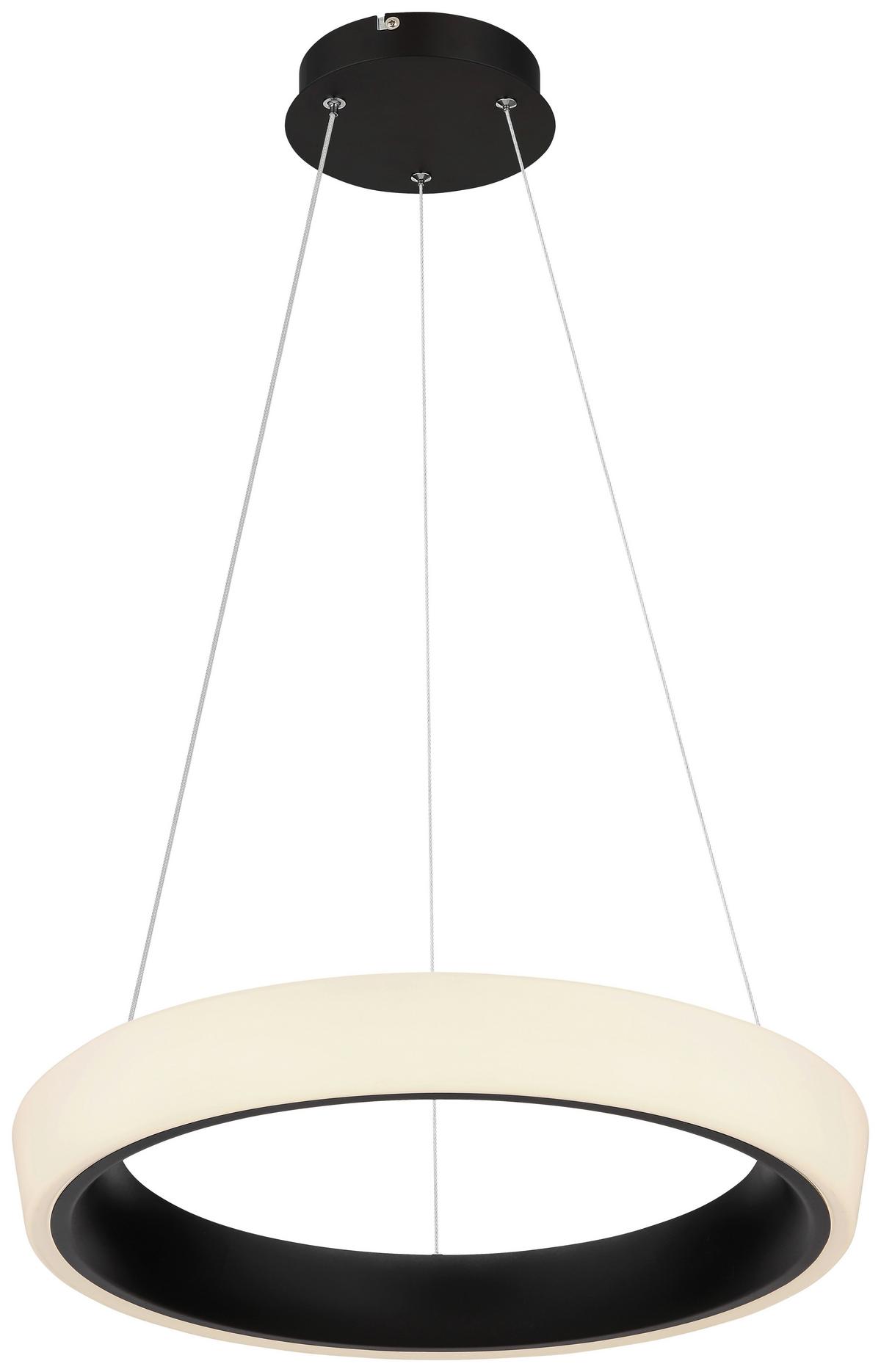 LED-Hängeleuchte 48272h-36b - Opal/Schwarz, Design, Kunststoff/Metall (49,5/120cm) - Globo