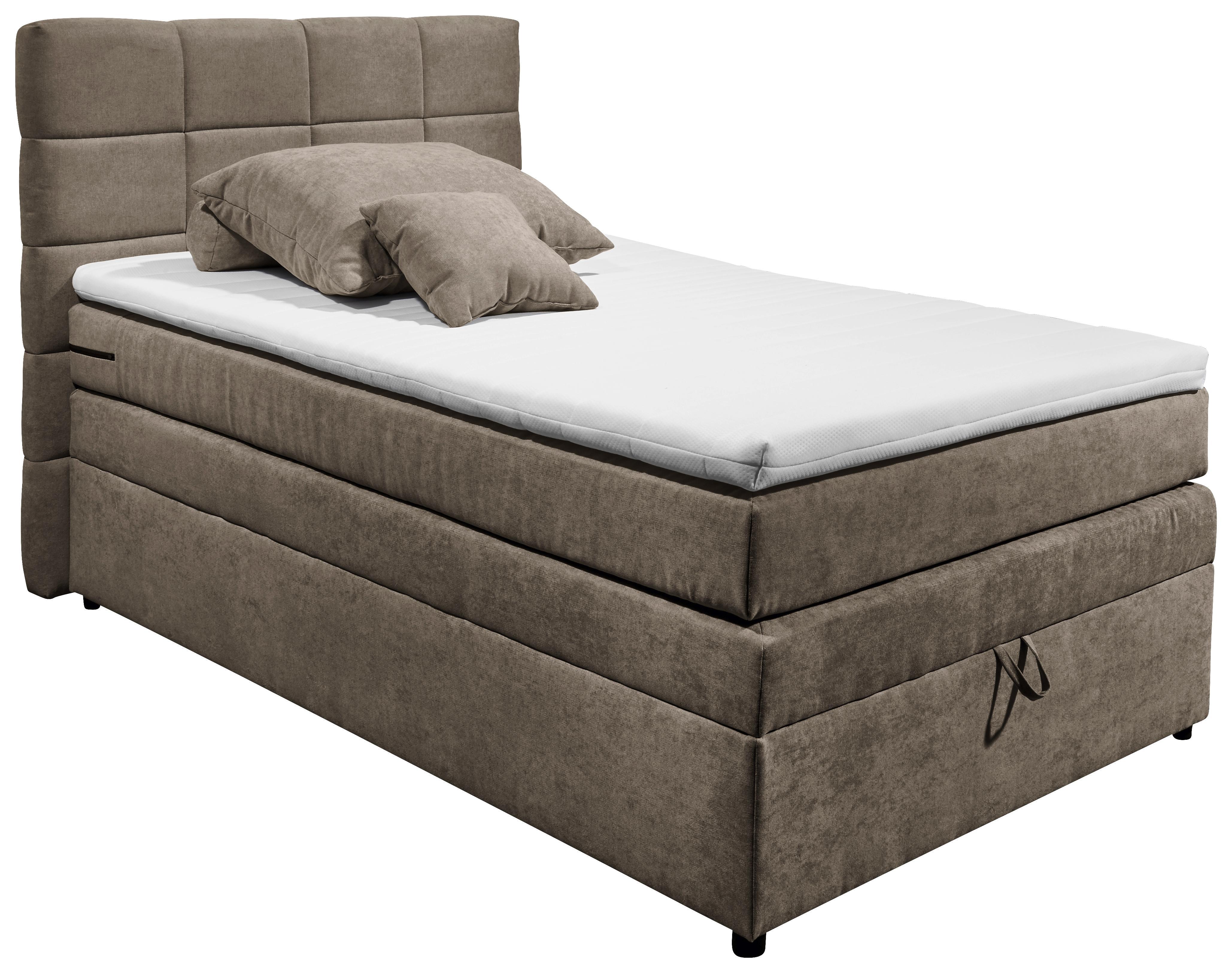 Boxspringbett 200 x 120 cm in Grau online kaufen