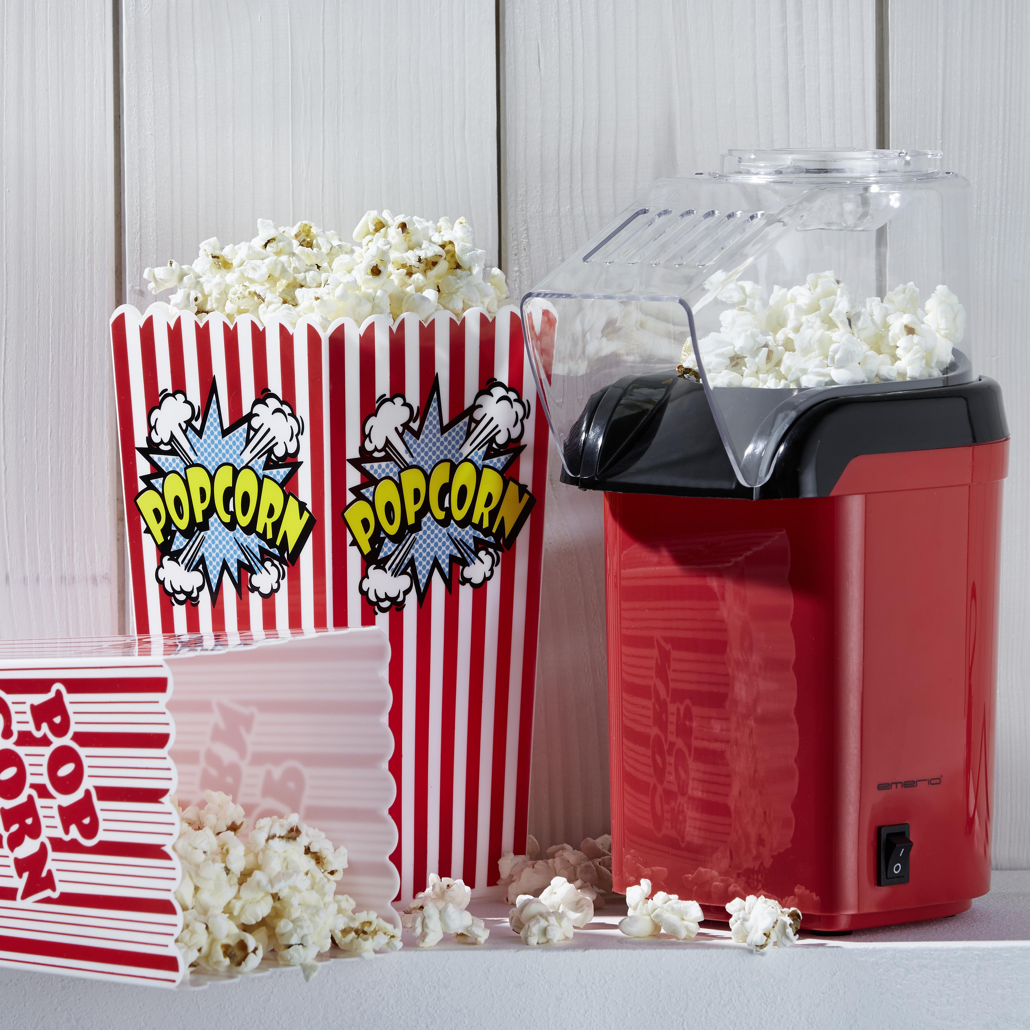 STROJ NA POPCORN JAN -AKT- - černá/červená, plast (11,5/26/18cm) - Insido