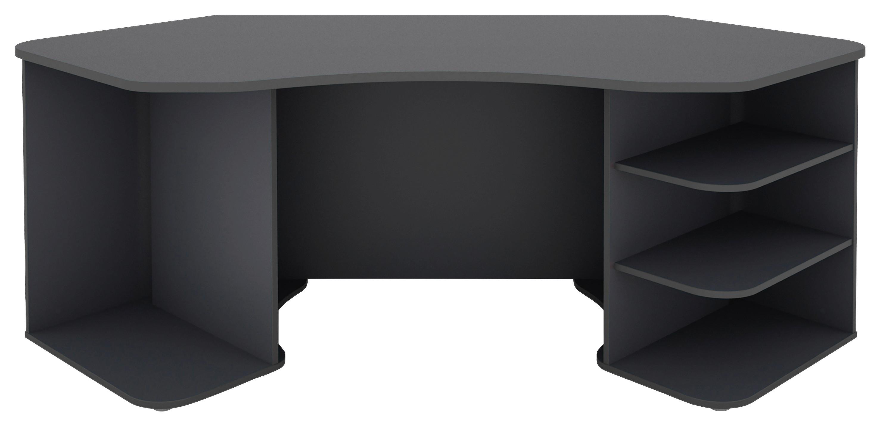 Eckschreibtisch Thanatos - Anthrazit, MODERN, Holzwerkstoff (198,2/85/76cm) - MID.YOU