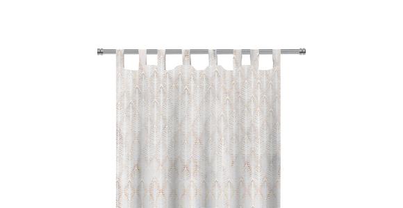 Vorhang mit Schlaufen und Band Naomi 140x255 cm Beige - Beige, MODERN, Textil (140/255cm) - Luca Bessoni