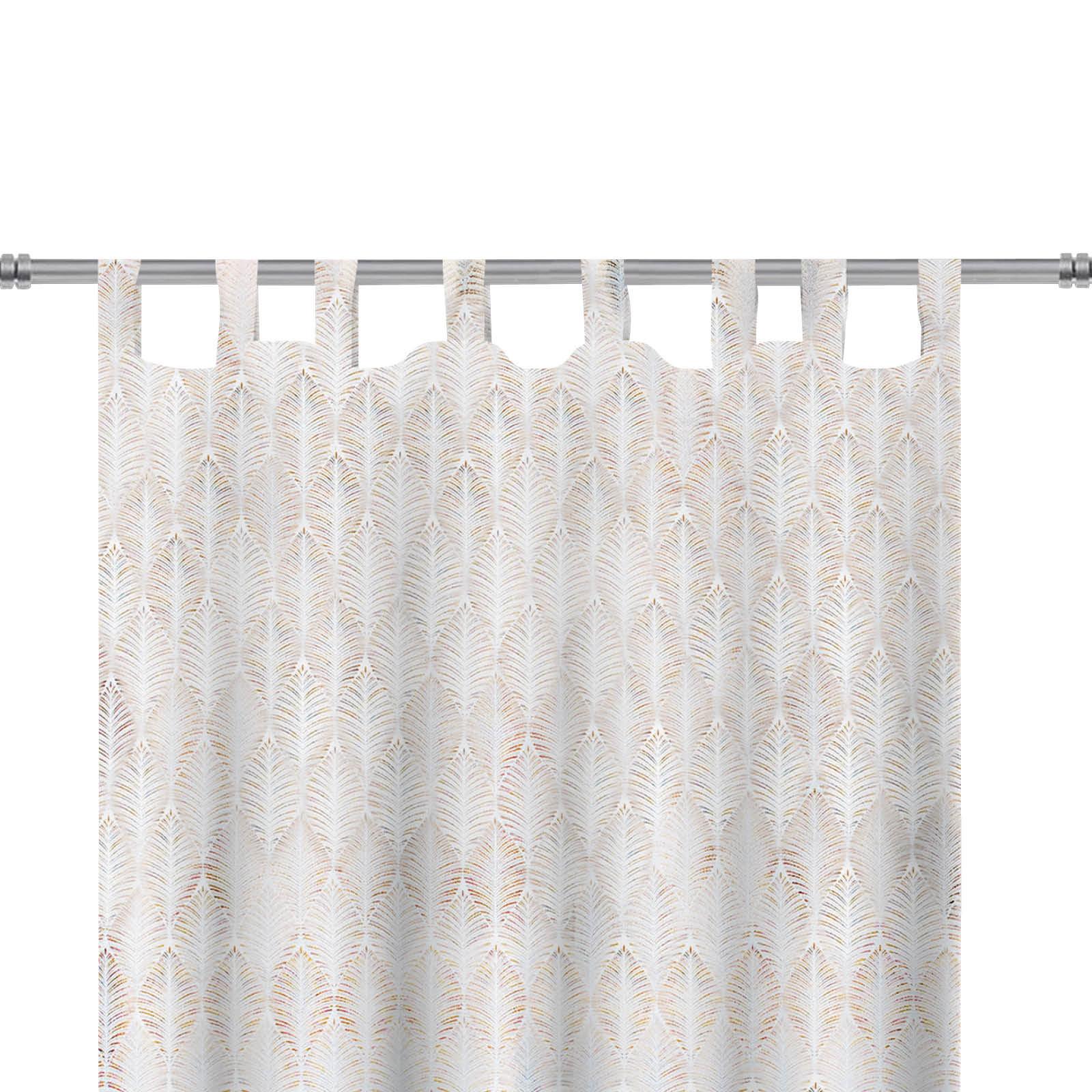 Vorhang mit Schlaufen und Band Naomi 140x255 cm Beige - Beige, MODERN, Textil (140/255cm) - Luca Bessoni