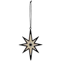 Weihnachtsdeko Stern Metall Zum Hängen - Goldfarben/Schwarz, Basics, Metall (9/5/12cm)