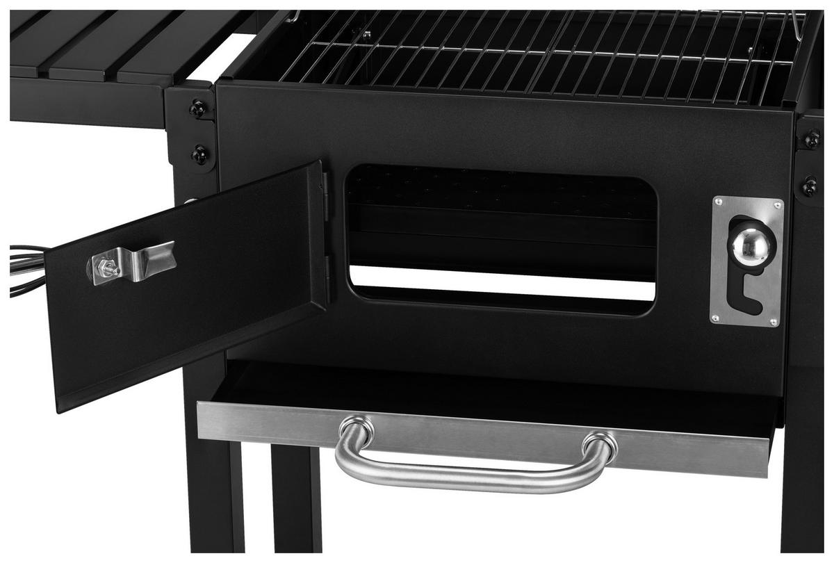 Faszenes Grill Blacky - fekete, Trend, műanyag/fém (109/54/104,5cm) - Homezone