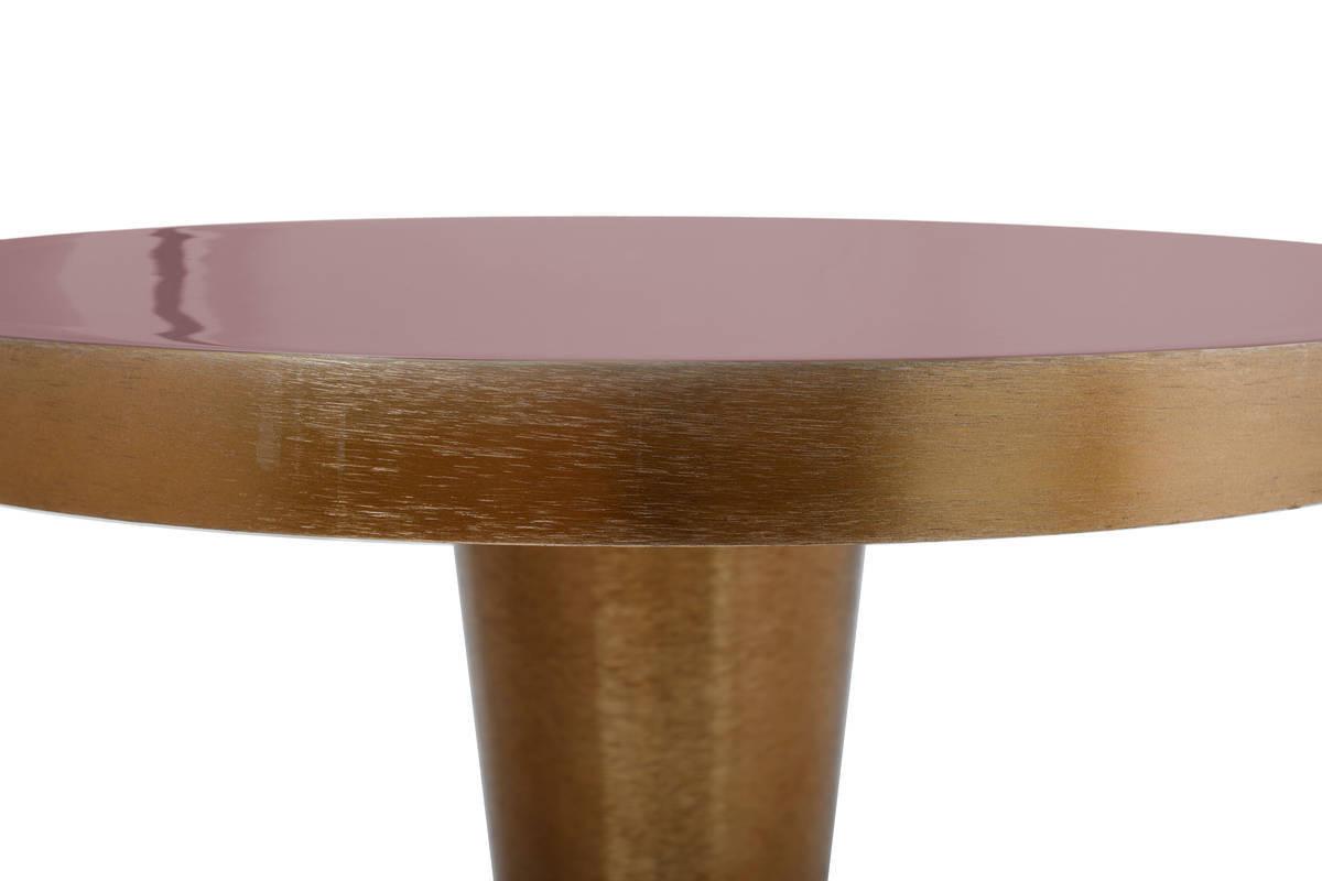 Beistelltisch Art Deco Altrosa/Pflaume - Pflaume/Altrosa, Trend, Metall (41/56cm) - Kayoom