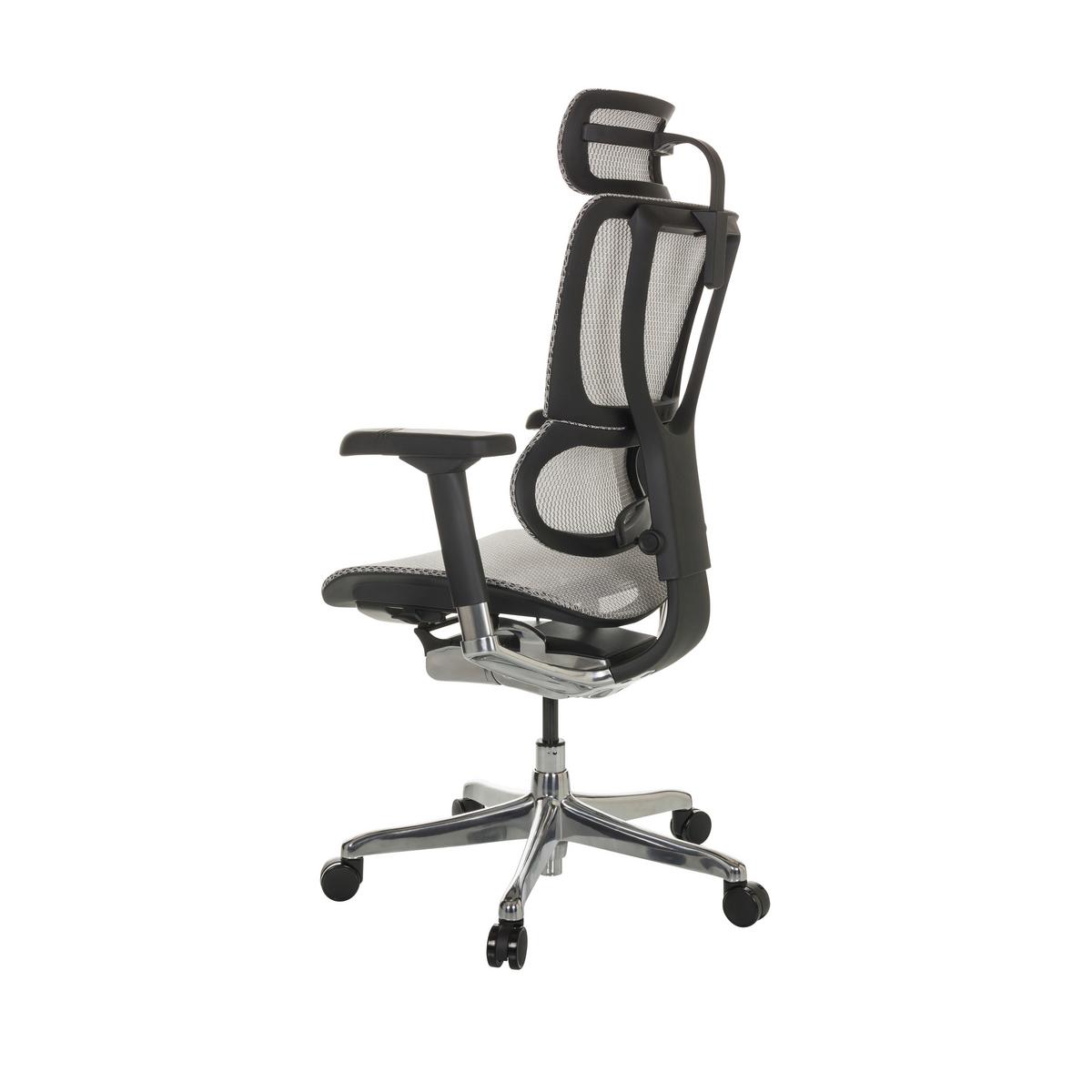 Drehstuhl Ergohuman Slim I - Silberfarben/Hellgrau, Basics, Kunststoff/Textil (69/116-138/66cm) - MID.YOU