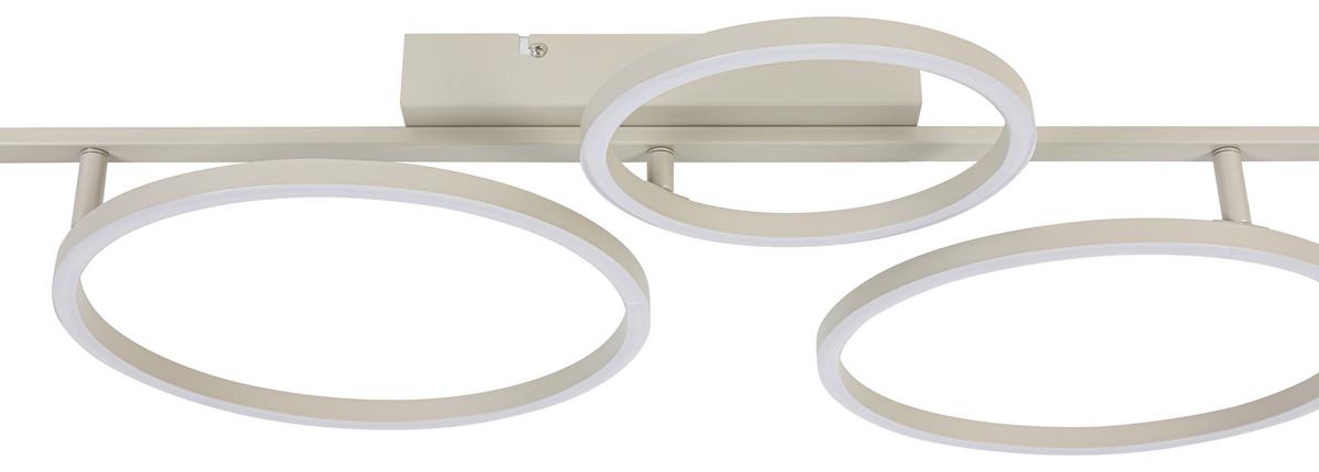 LED-DECKENLEUCHTE CEMIL - Sandfarben, Basics, Kunststoff/Metall (125/88/12cm) - Luca Bessoni
