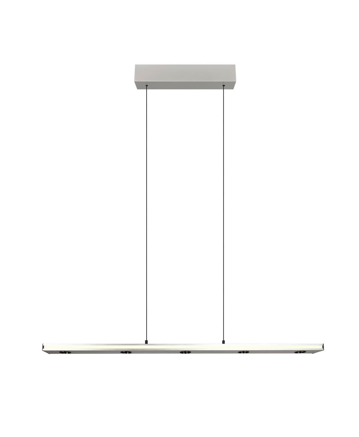 LED-Pendelleuchte 353010107 Graham - Weiß/Nickelfarben, Design, Kunststoff/Metall (109/9/200cm) - Trio Leuchten