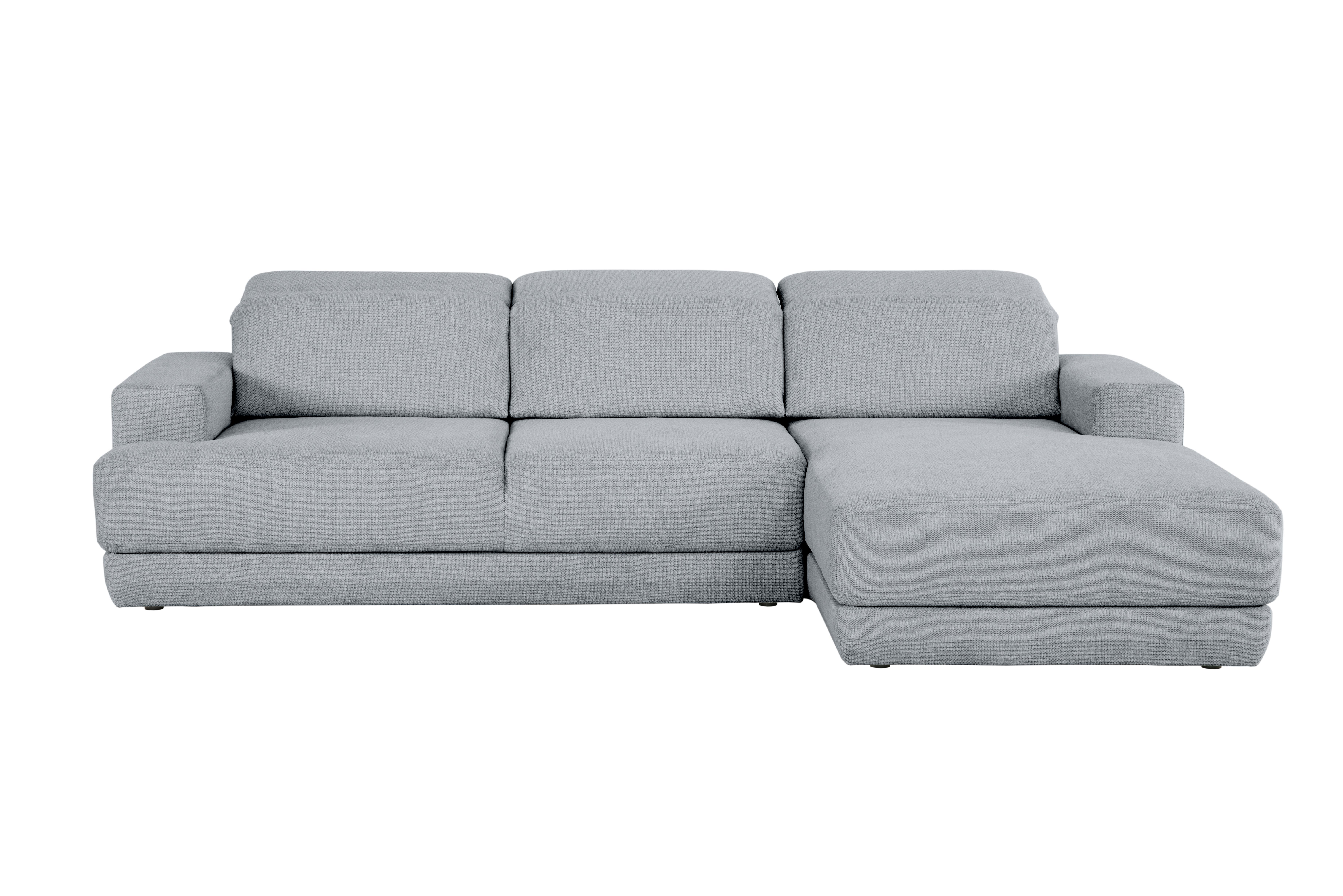 Ecksofa Frans Grau S: 204 cm - Schwarz/Grau, Design, Textil (204/293cm) - MID.YOU