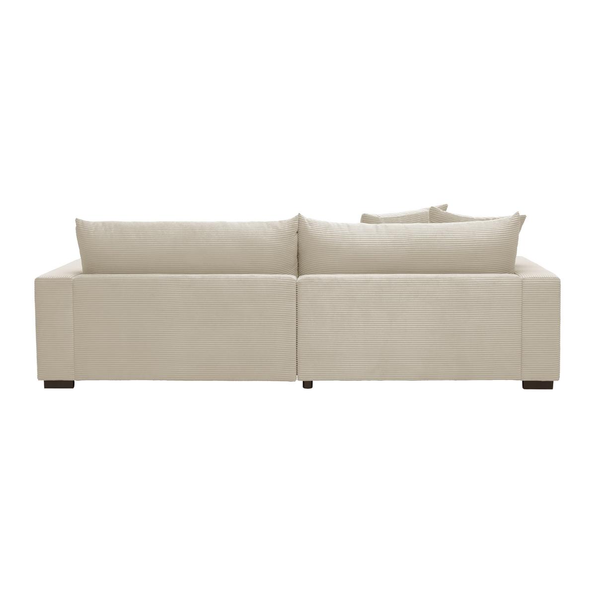 Rohová sedačka PEDRO, levá, krémový manšestr - krémová, Moderní, textil (180/265cm) - Mömax