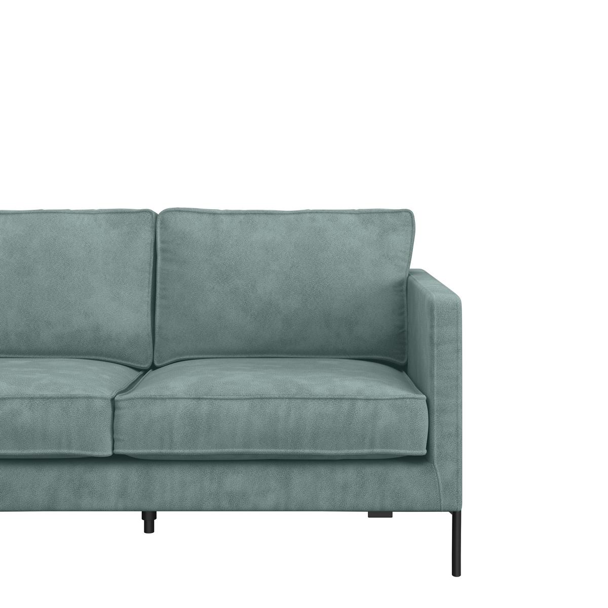 Ecksofa Yukon Türkis S: 154x232 Cm - Türkis/Schwarz, Trend, Textil (154/232cm) - Livetastic