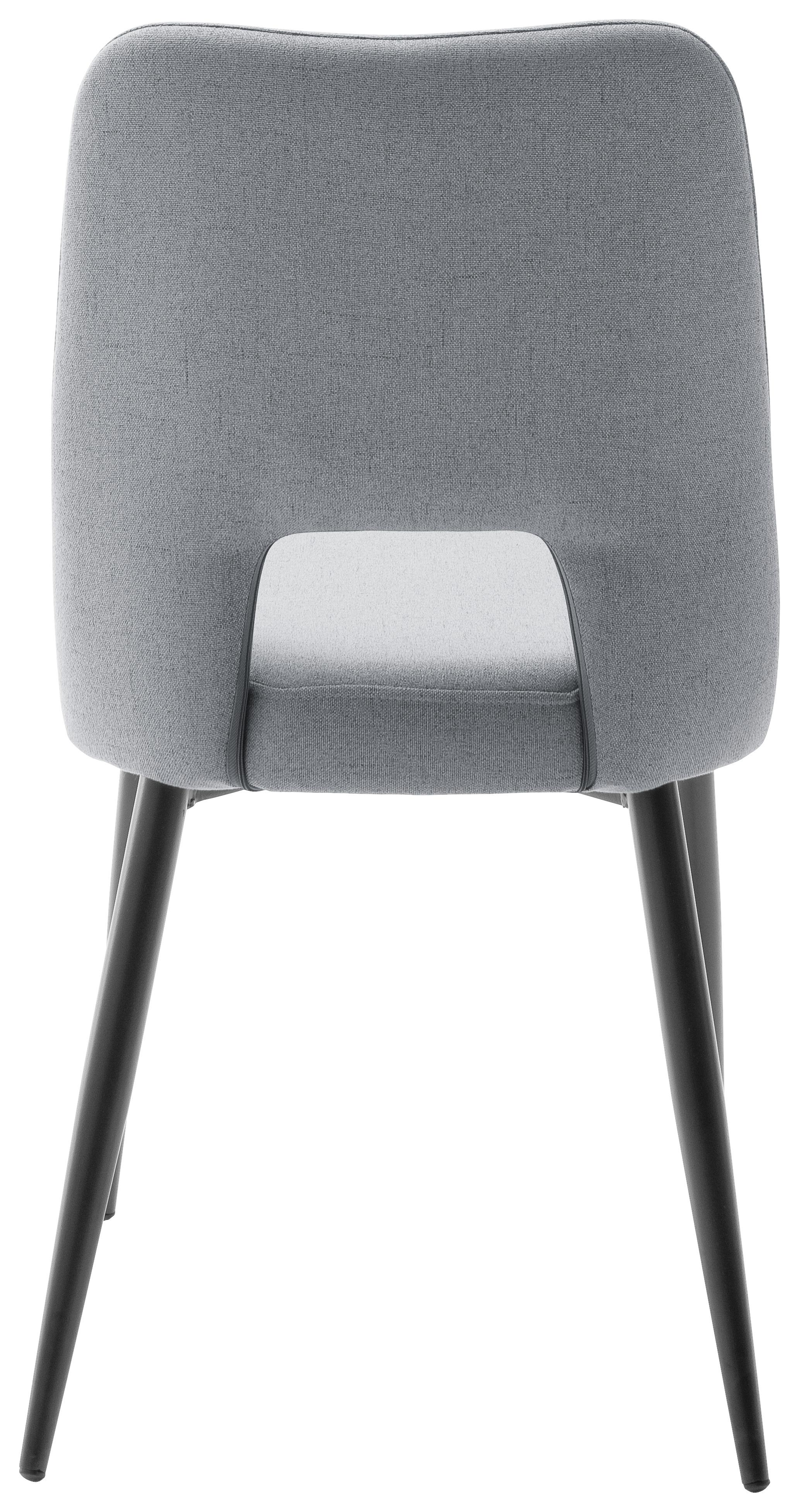 Polsterstuhl Medan Grau - Schwarz/Grau, MODERN, Textil/Metall (45/86/59cm) - MID.YOU