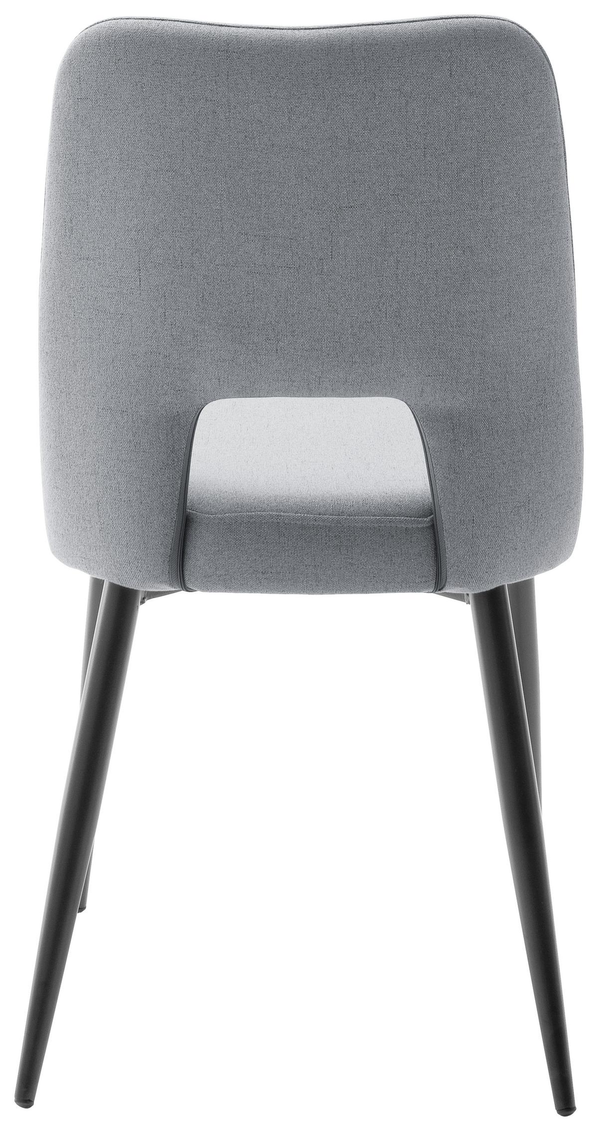 Polsterstuhl Medan Grau - Schwarz/Grau, MODERN, Textil/Metall (45/86/59cm) - MID.YOU
