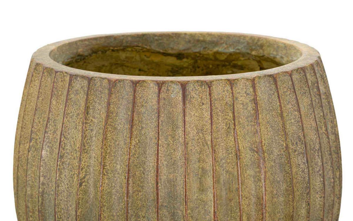 Vase Breeze Pot Olivgrün B: 25 Cm - Olivgrün, Basics, Metall (25/52.5/25cm)