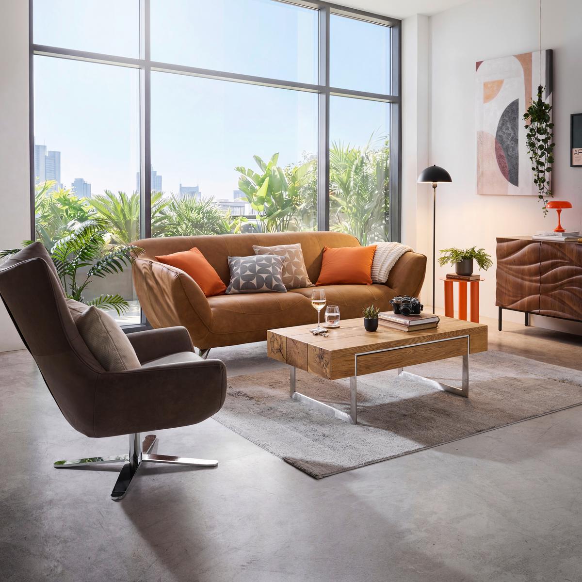 Soška Dana, V: 35,5cm - barvy zlata/hnědá, Basics, dřevo (17/35.5/6cm) - Modern Living