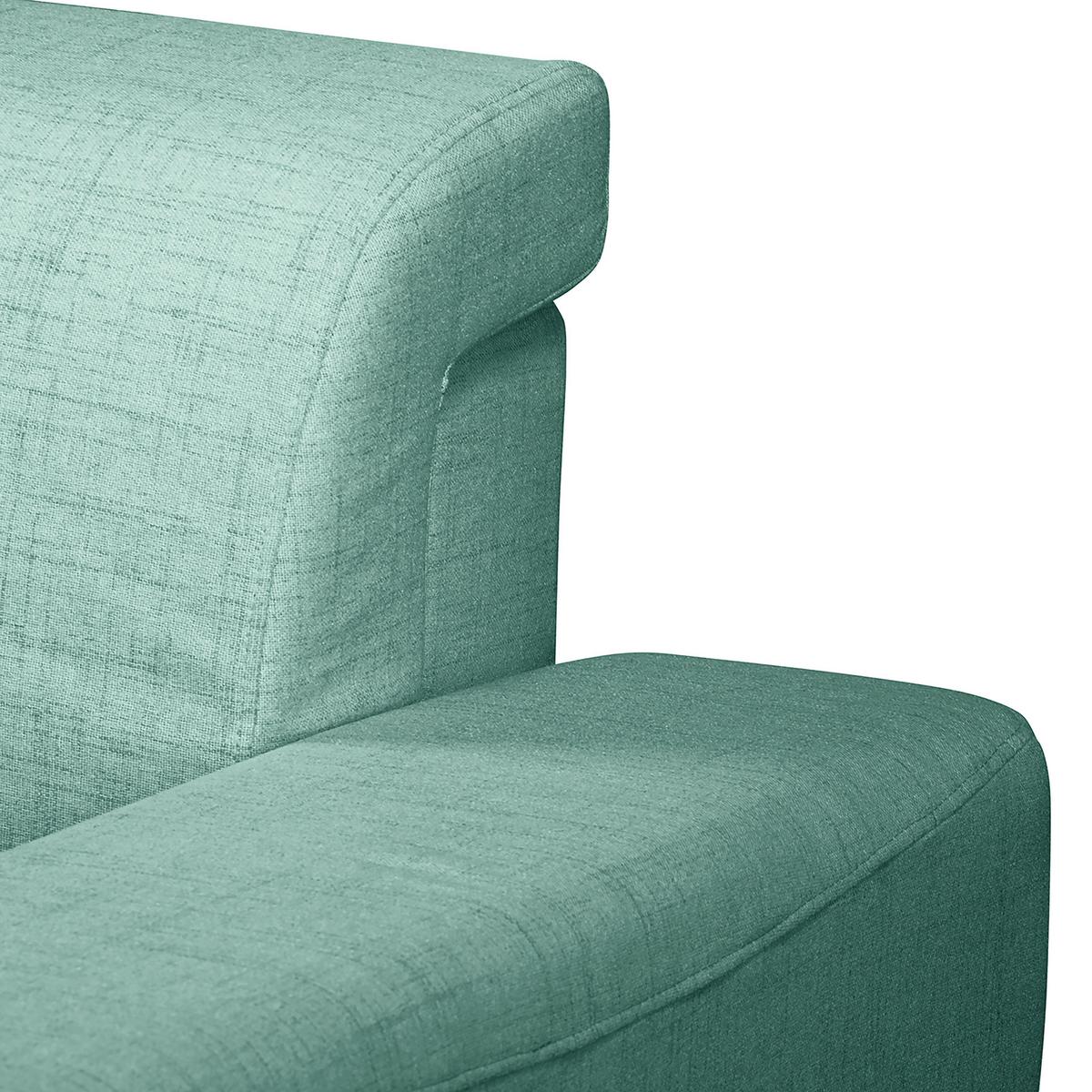 Ecksofa Bellal Mintgrün S: 257x174 Cm - Wengefarben/Mintgrün, Design, Textil (257/174cm) - Livetastic