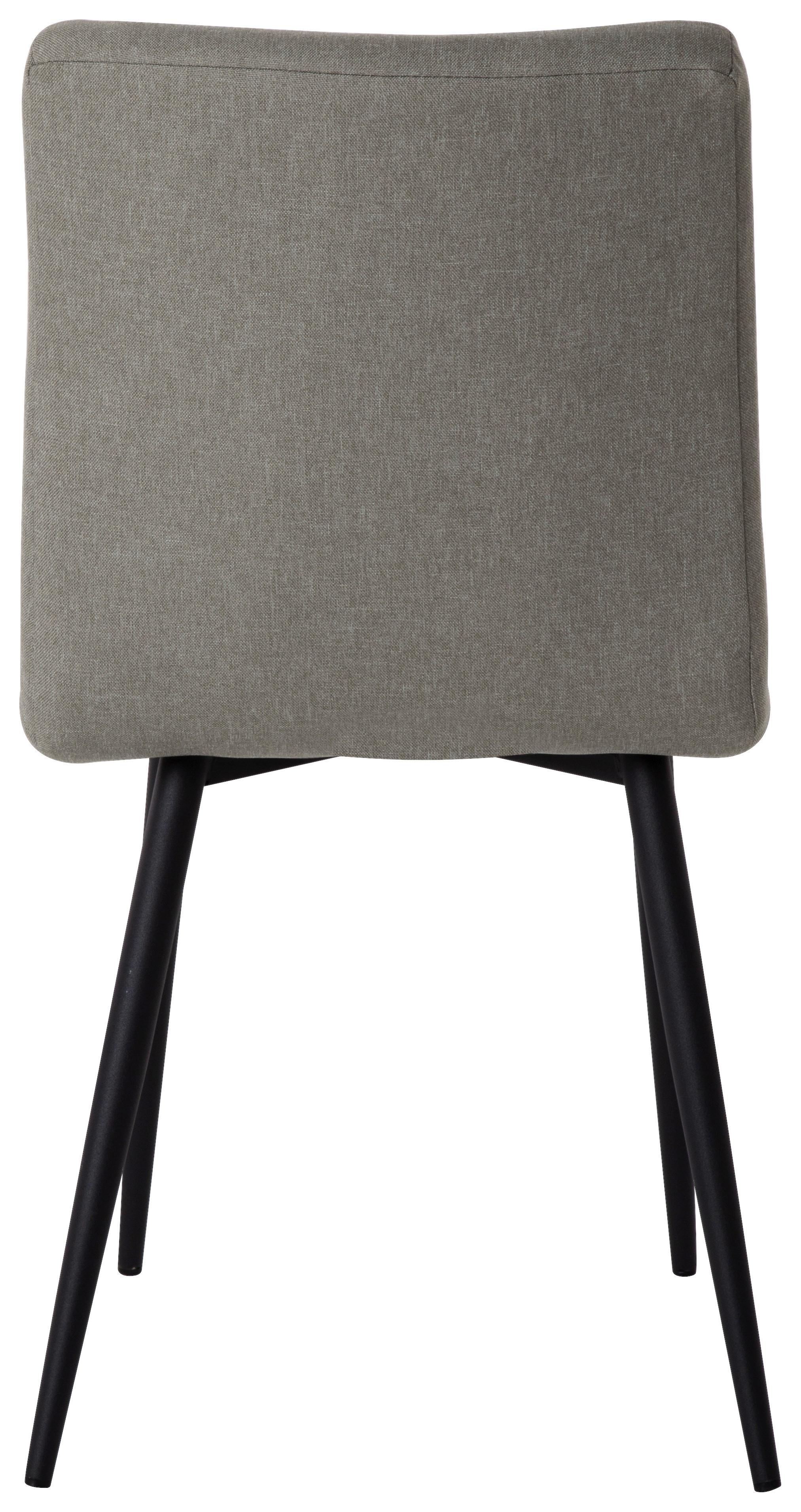 Polsterstuhl Matteo Dunkelgrau Leinenoptik - Dunkelgrau/Schwarz, MODERN, Holz/Textil (43/83/55cm) - Ondega