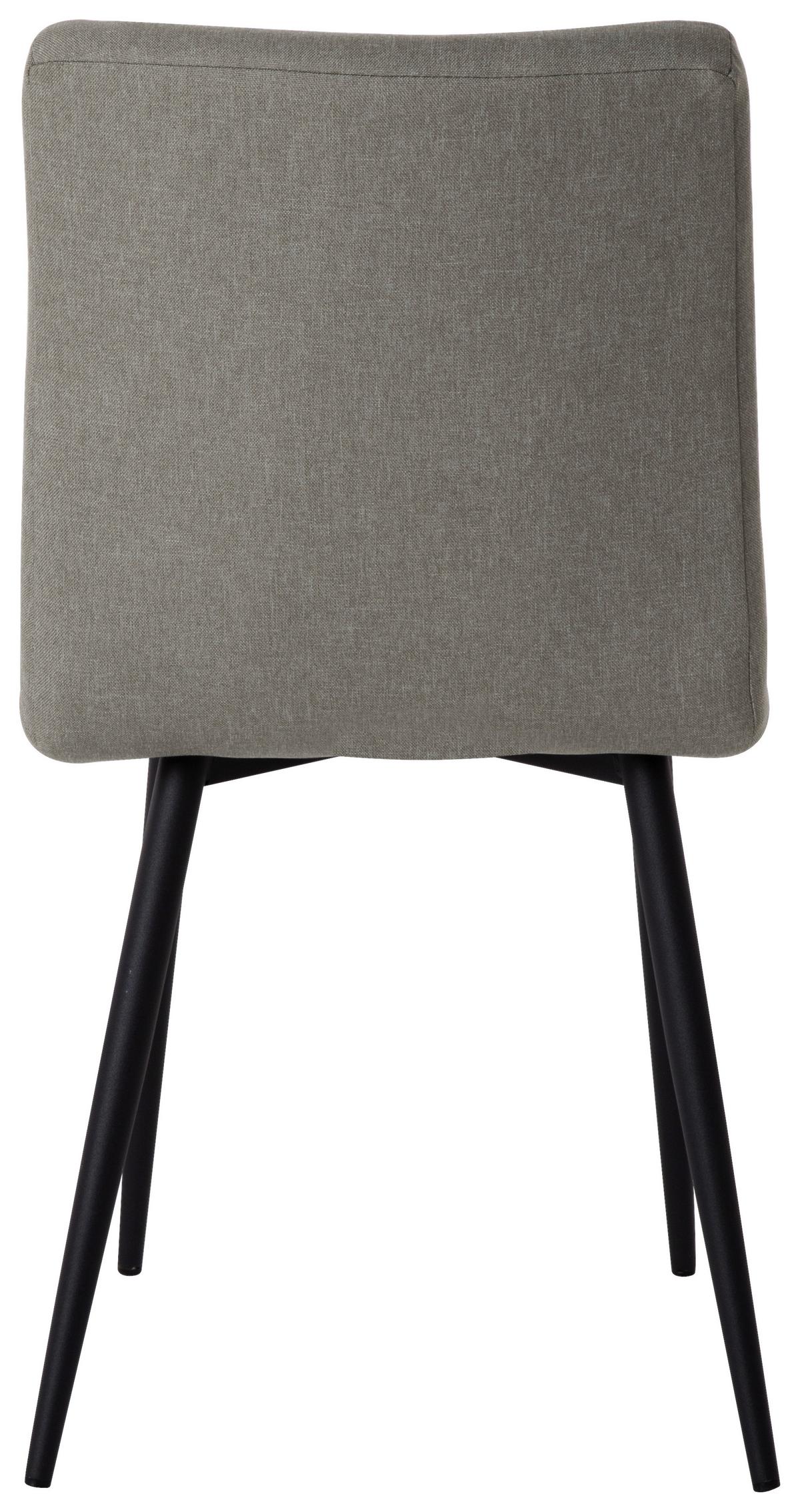 Polsterstuhl Matteo Dunkelgrau Leinenoptik - Dunkelgrau/Schwarz, MODERN, Holz/Textil (43/83/55cm) - Ondega
