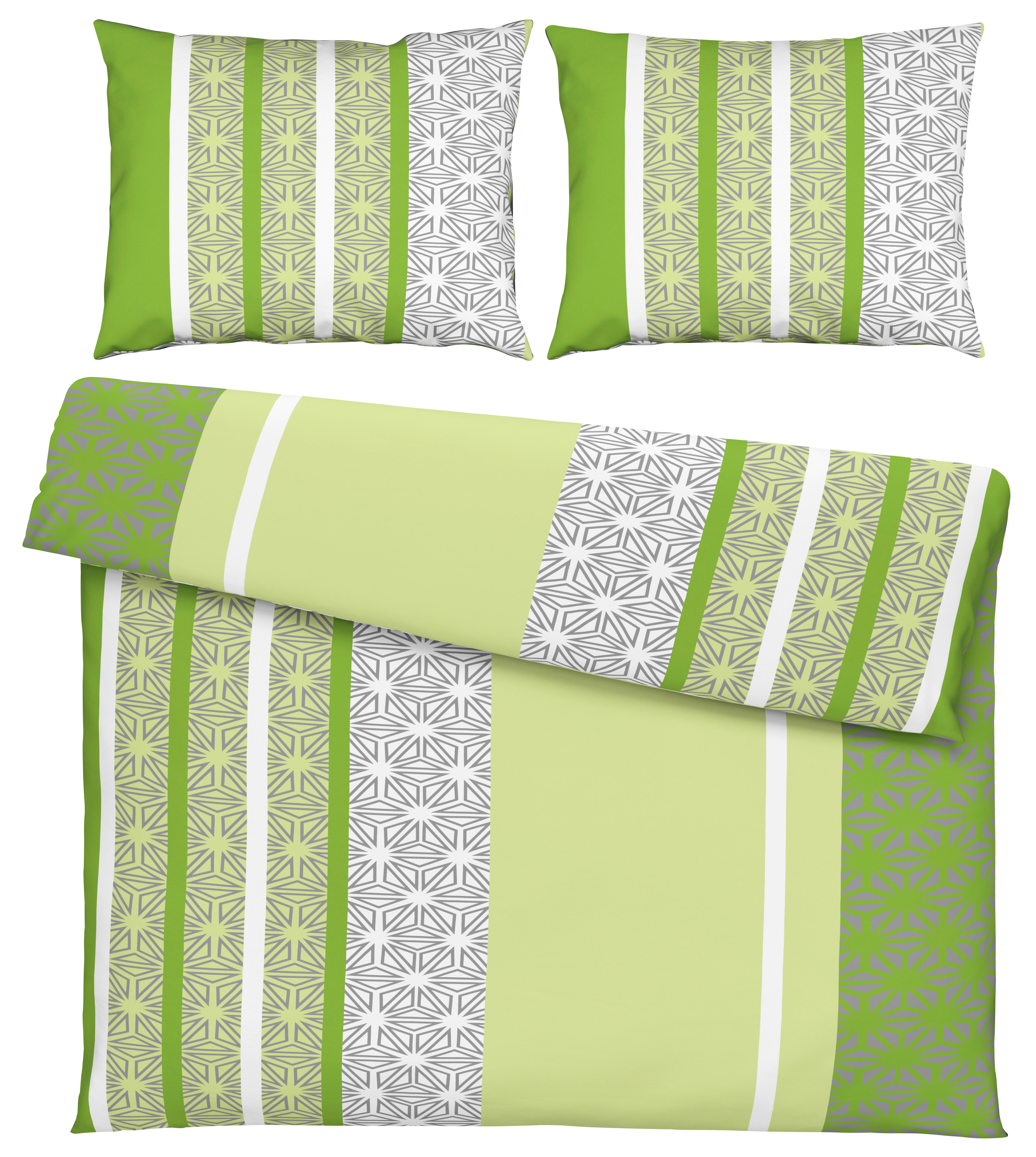 Povlečení Sara, 2x70/90 200/220cm - zelená, textil (200/220cm) - Based