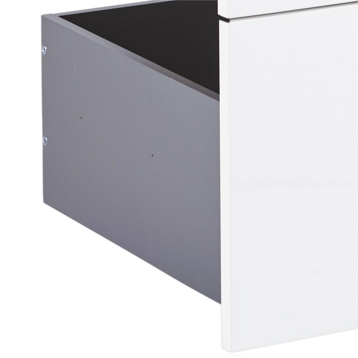 Schubladeneinsatz Unit Weiß B: 91 Cm 4 Fächer - Weiß Hochglanz, MODERN, Holzwerkstoff (91/83/47cm) - Ondega