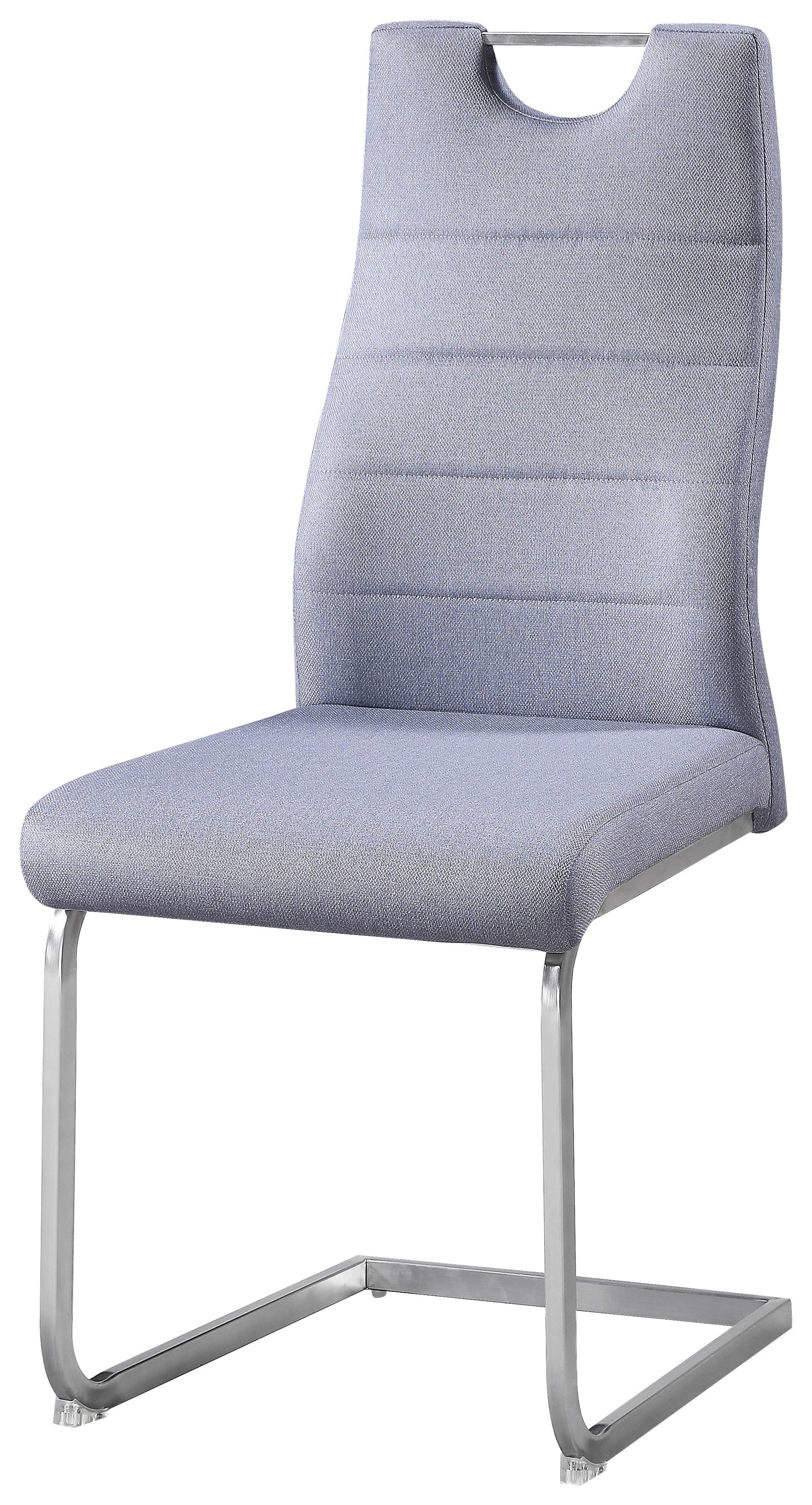 Szánkótalpas Szék New York S - nemesacél/szürke, Konventionell, textil/fém (58/101/44cm) - Nedis SmartLife