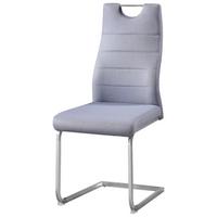 Szánkótalpas Szék New York S - nemesacél/szürke, Konventionell, textil/fém (58/101/44cm) - Nedis SmartLife