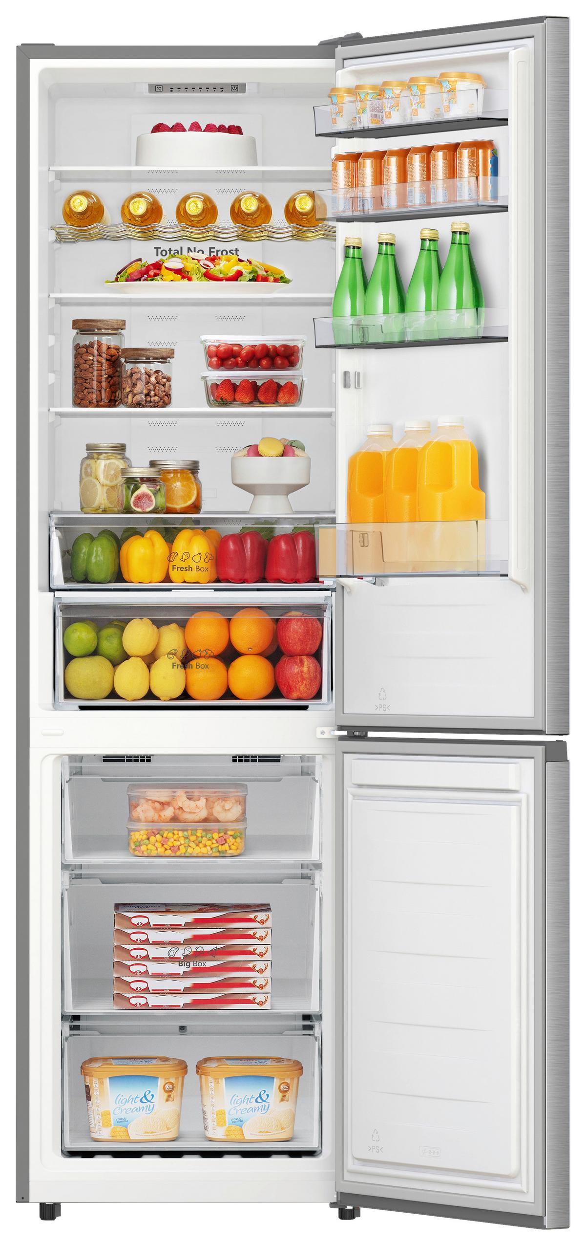 Kühl-gefrier-kombination Rb440n4aca - Edelstahlfarben, Basics, Glas/Kunststoff (59,5/201,7/57,9cm) - Hisense