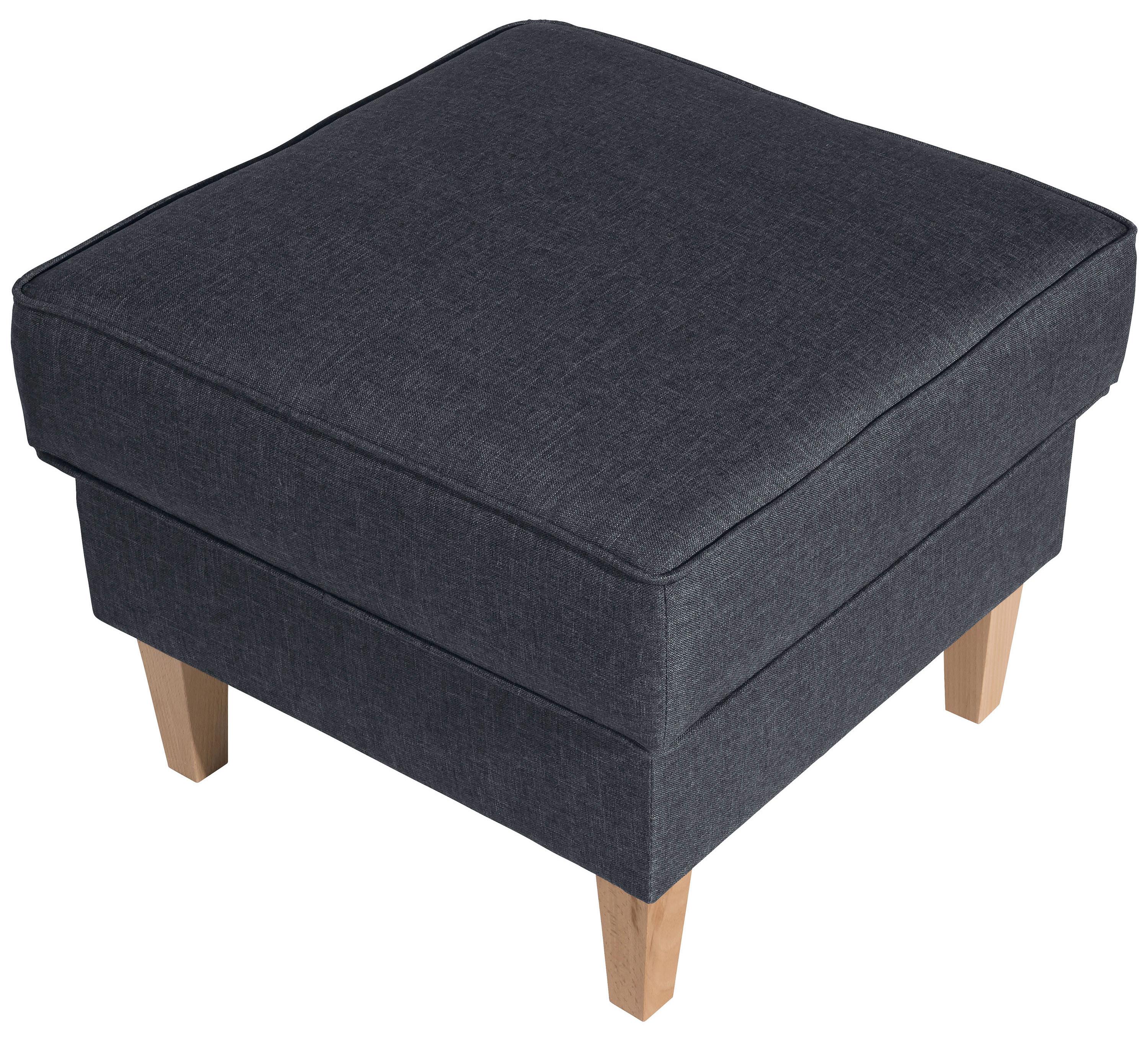 Hocker Lorris - Blau/Buchefarben, Design, Textil (53/45/53cm) - Max Winzer