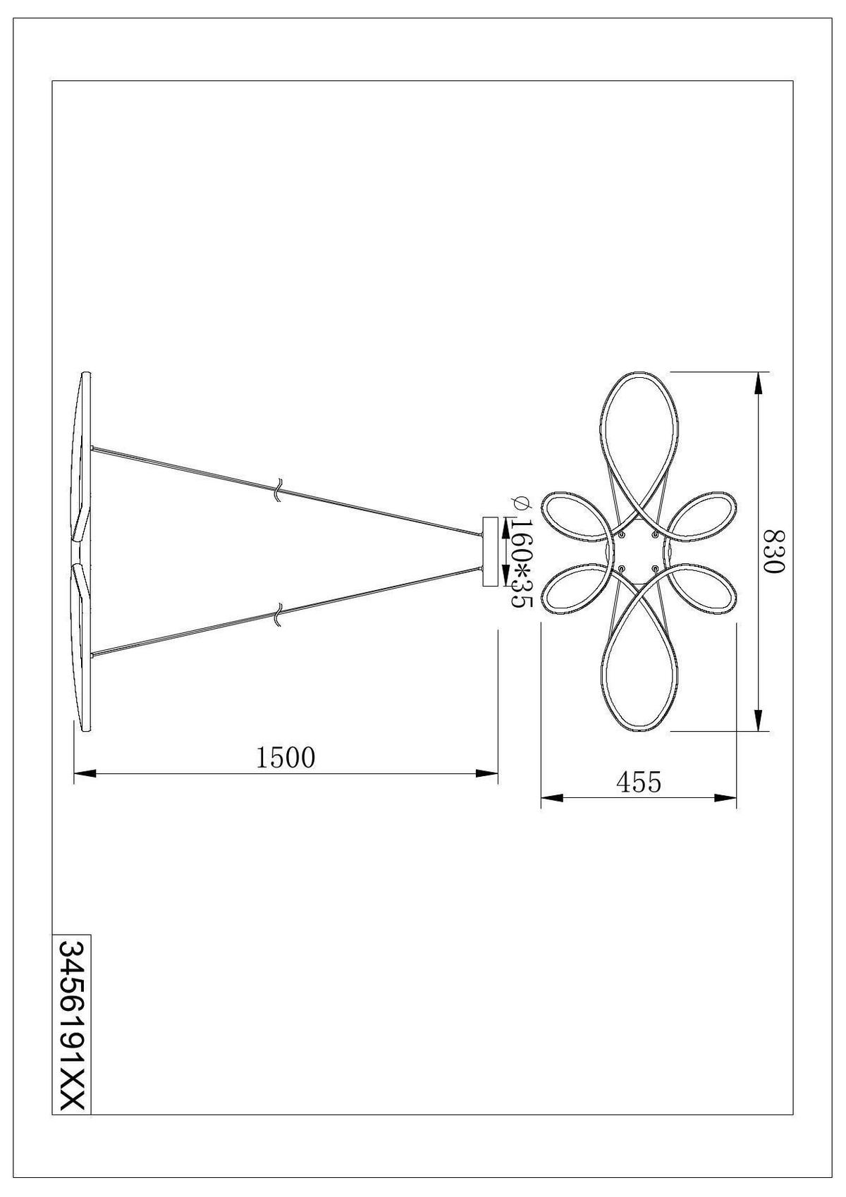 Led Függőlámpa Basti - fekete, Modern, műanyag/fém (83/45,5/150cm) - Luca Bessoni