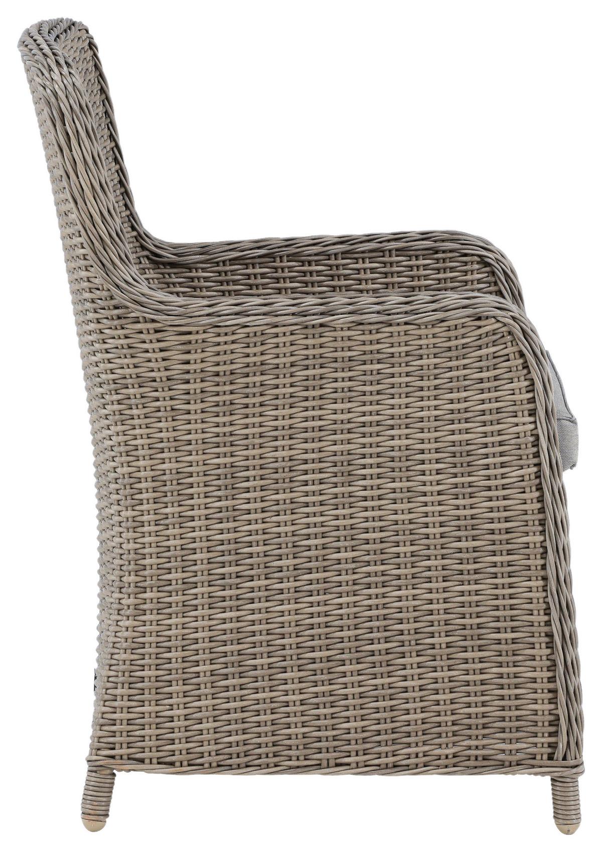 GARTENSTUHL-SET WEMBLEY - Braun, KONVENTIONELL, Kunststoff/Metall (62/94/66cm) - Gardenson