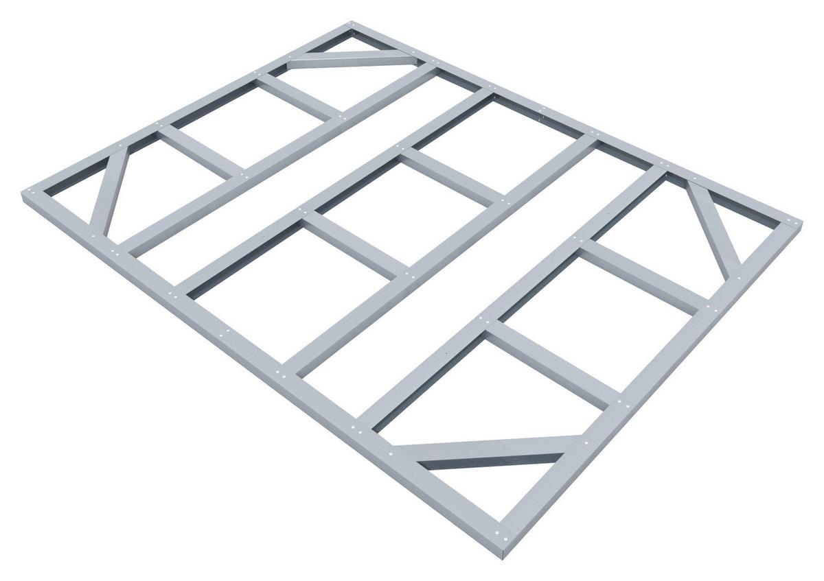 Fundamentrahmen 175x234cm, Stahl, Wetterfest - Silberfarben, Basics, Metall (175/2/234cm)