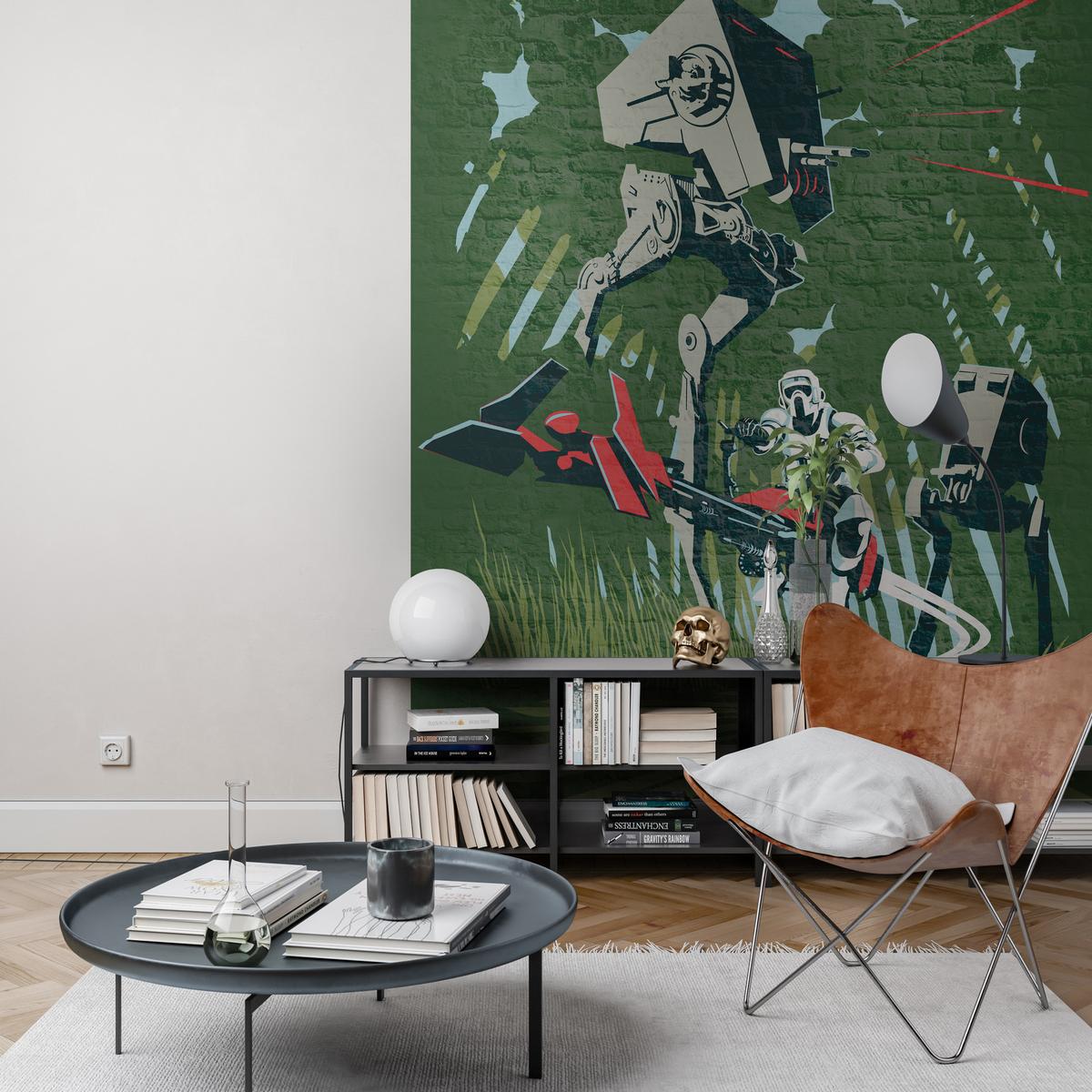 Fototapete Star Wars Concrete Endor - Grün, Trend, Textil (200/280cm)