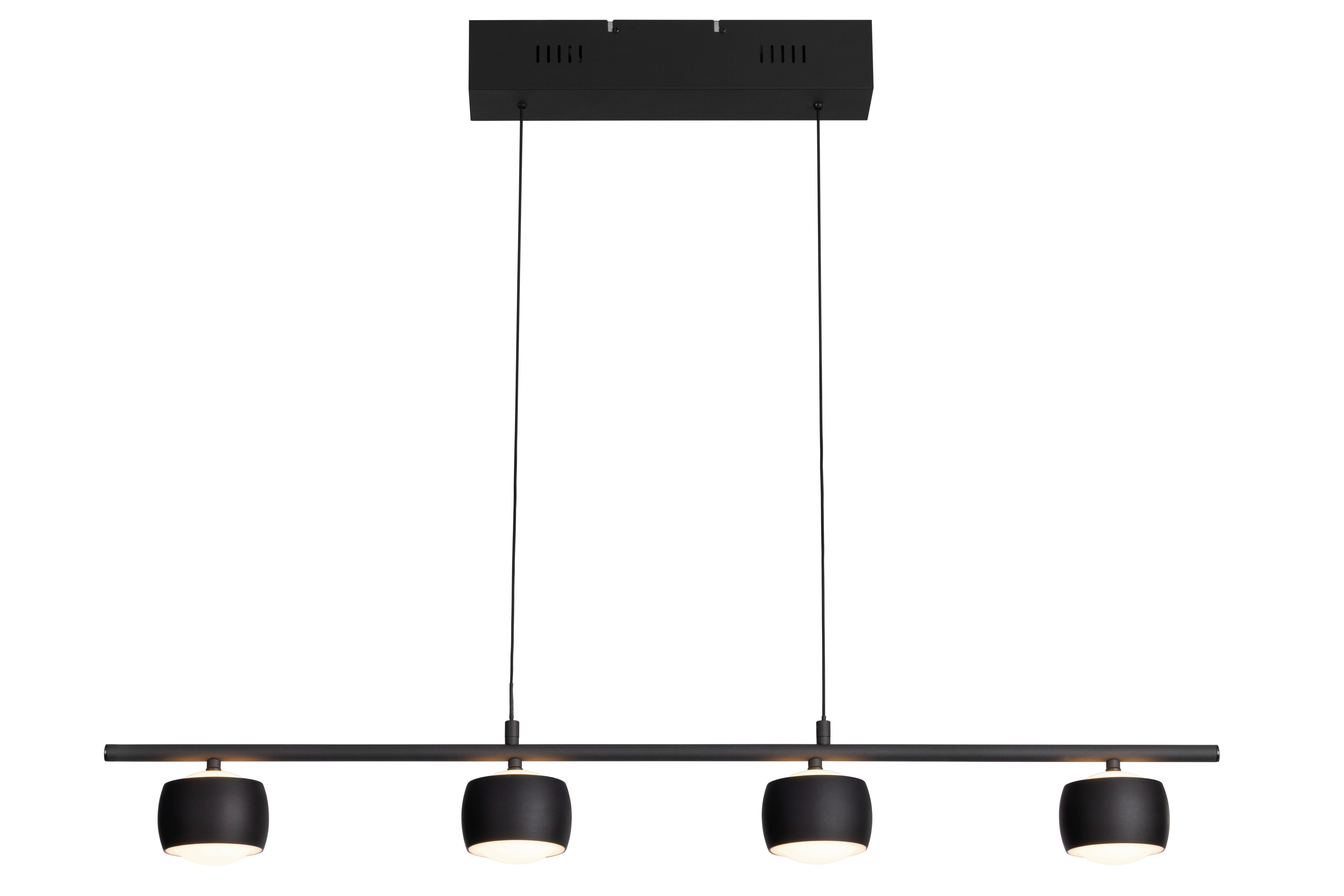 LED-Hängeleuchte Topl - Schwarz/Weiß, MODERN, Kunststoff (100/10/120cm)