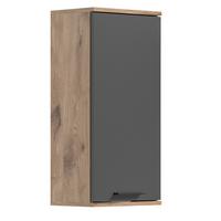Hängeschrank Mason B: 37cm Eichefarben - Eichefarben/Grau, MODERN, Holzwerkstoff (37/77/24cm) - MID.YOU