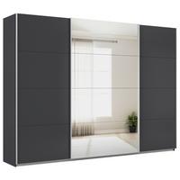 Schwebetürenschrank + Spiegel B: 315cm Feldkirch Grau - Anthrazit/Silberfarben, MODERN, Holzwerkstoff (315/229/62cm)