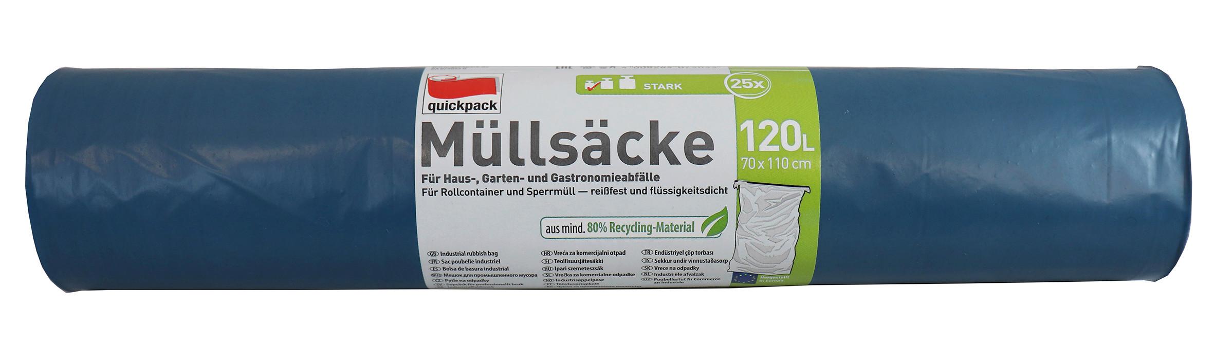 Müllsack Eni - Dunkelblau, Basics, Kunststoff (7,6/36,5cm) - Quick Pack