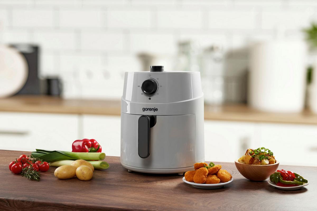 Heißluftfritteuse, 4,5liter Af1300xg - Weiß, Basics, Kunststoff/Metall (26/31,3/31,7cm)