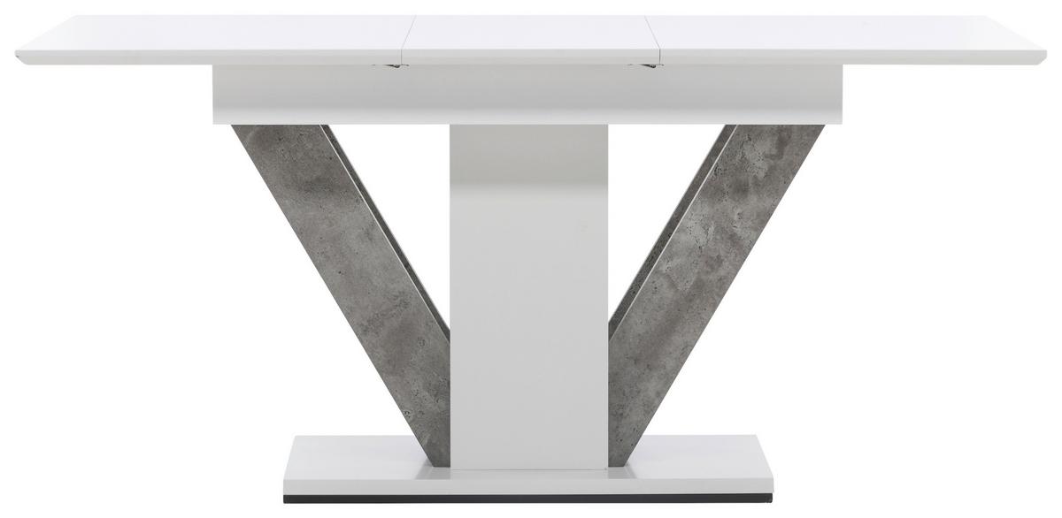 Esstisch Disa - Weiß/Grau, Design, Holz/Holzwerkstoff (120/80/76cm) - Livetastic